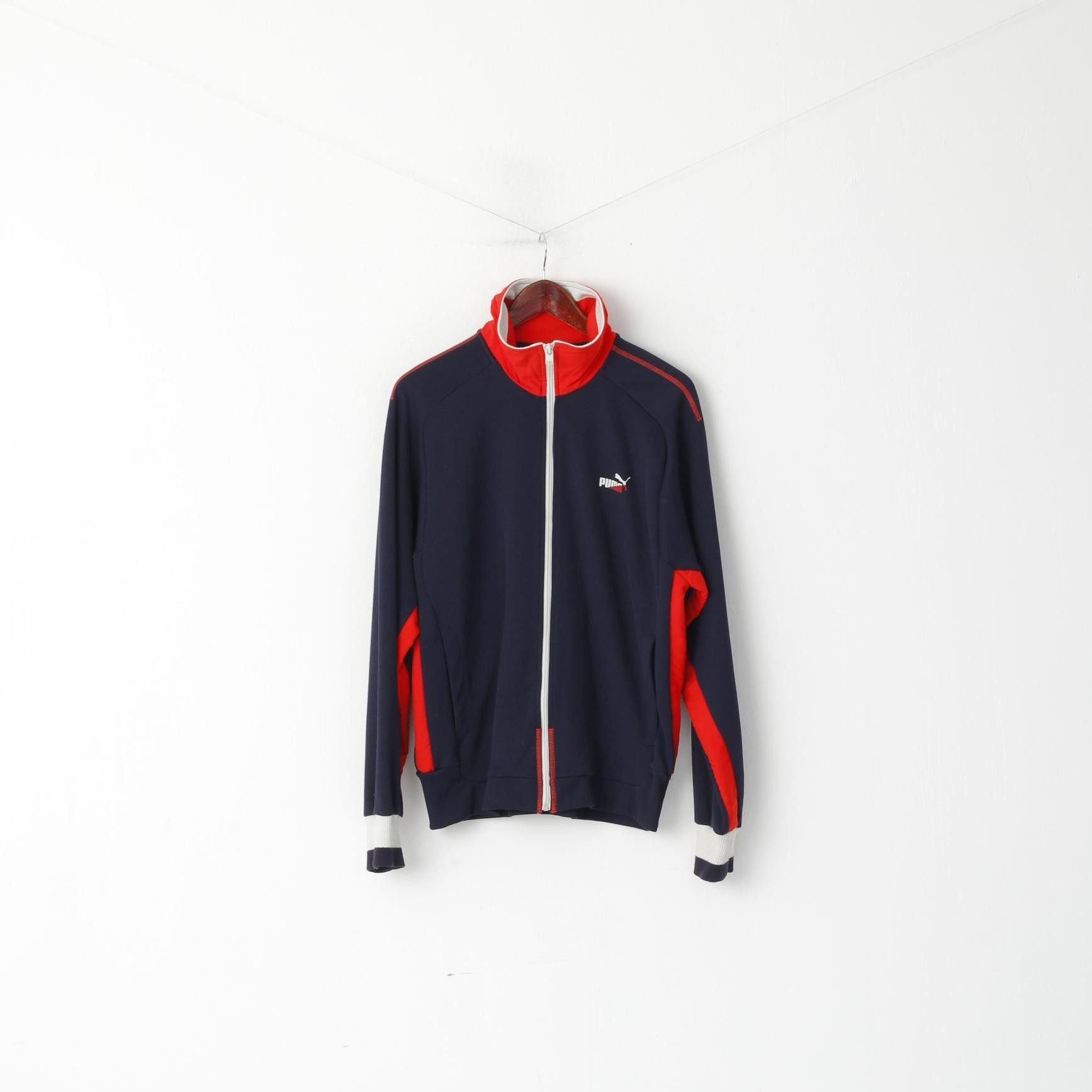 Puma × Vintage Puma Men M Sweatshirt Navy Vintage Training 0634 Size US M / EU 48-50 / 2 - 1 Thumbnail