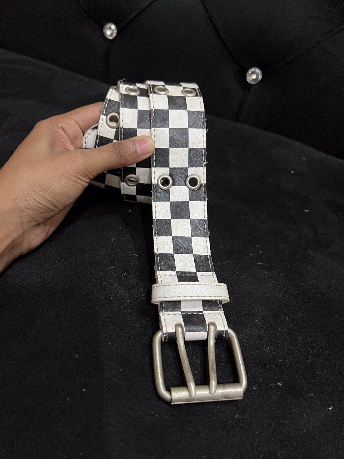 Other Japanese Brand Checked Plaid Tartan Buckle Belt Size ONE SIZE - 3 Thumbnail