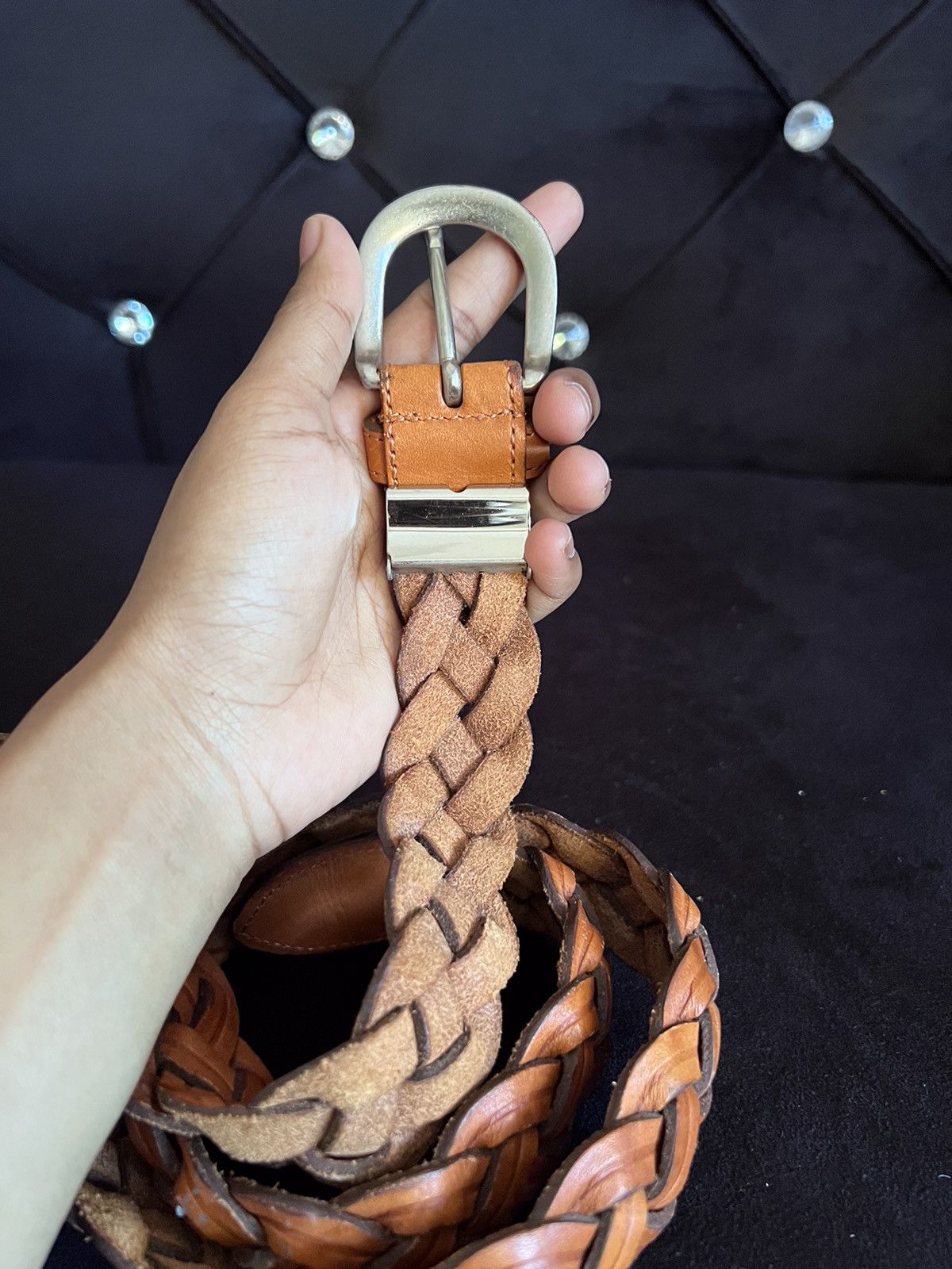 Leather Unbrand Braided Buckle Belt Size ONE SIZE - 5 Thumbnail