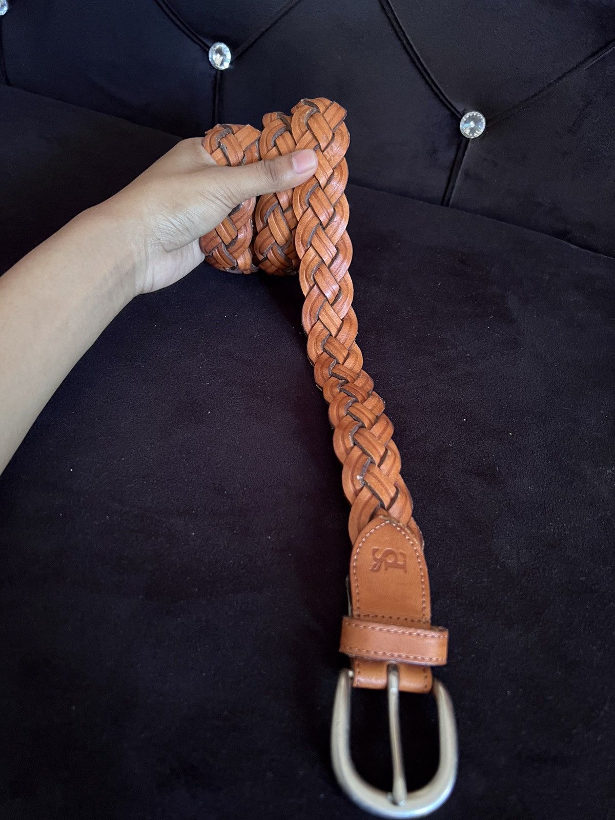 Leather Unbrand Braided Buckle Belt Size ONE SIZE - 2 Thumbnail
