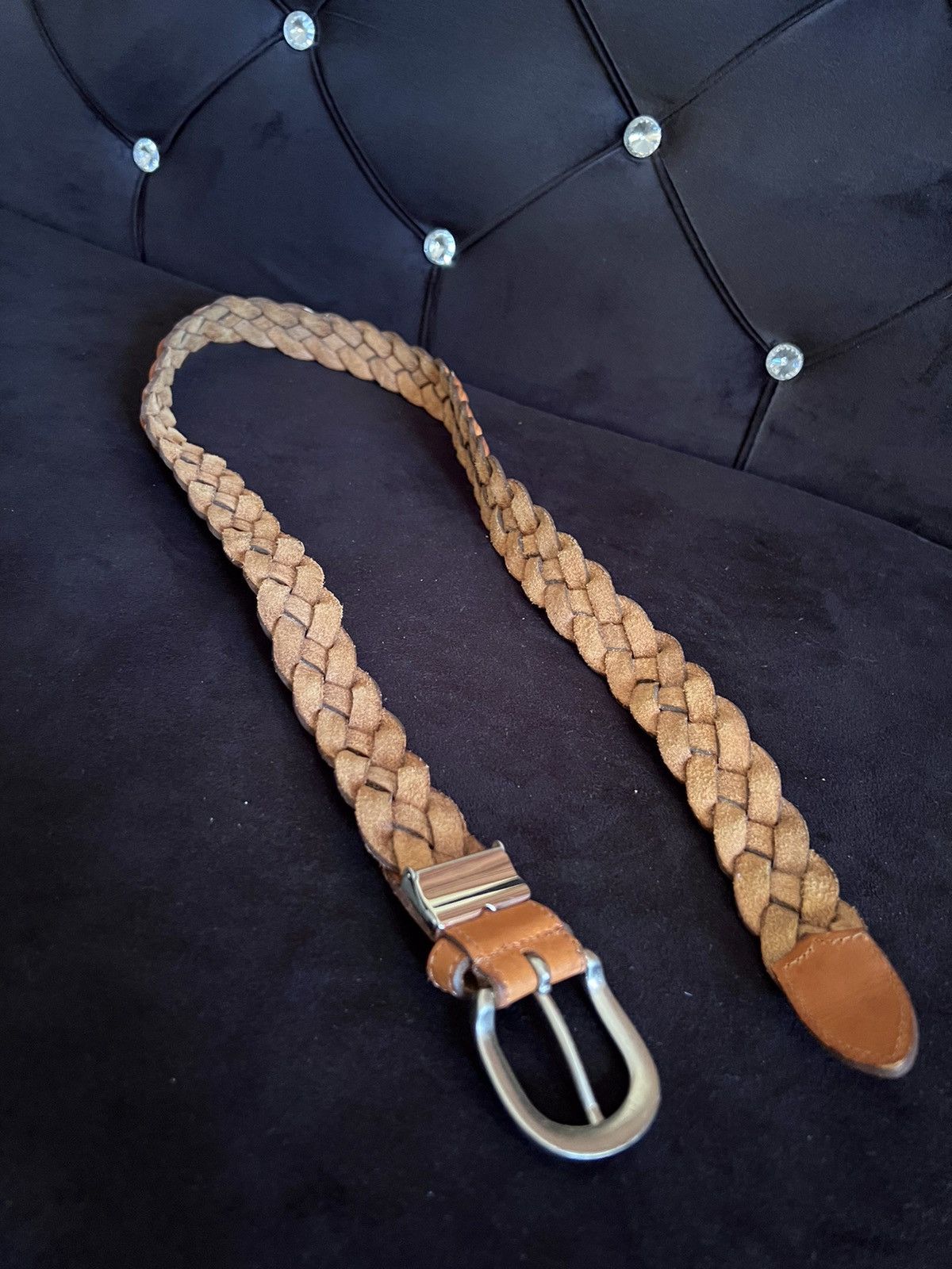 Leather Unbrand Braided Buckle Belt Size ONE SIZE - 7 Thumbnail