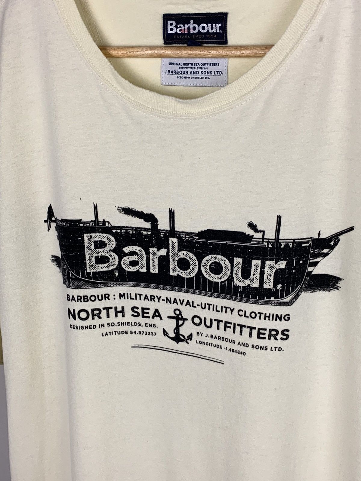 Barbour Barbour Cotton T-Shirt England Brand Barbour Tee Casual XL Size US XL / EU 56 / 4 - 4 Thumbnail