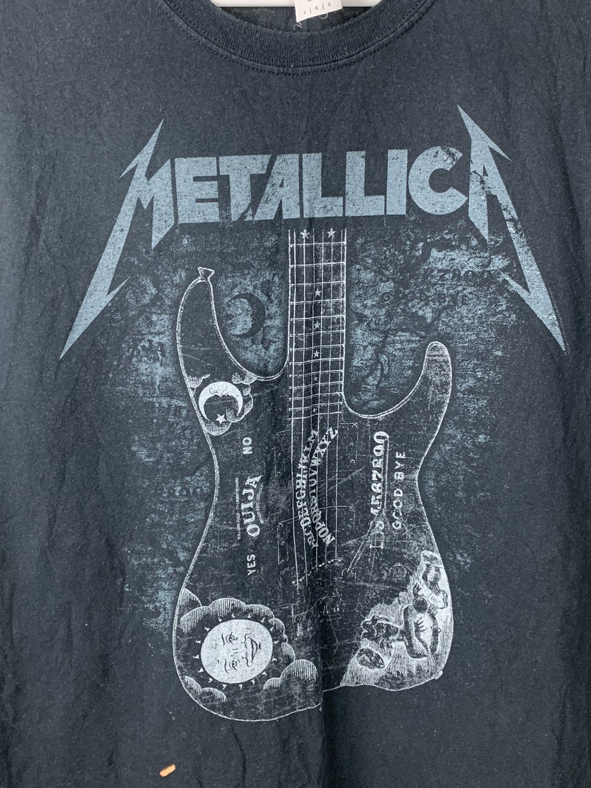 Band Tees Metallica T-Shirt Hammett Ouija Guitar Rock Band Tee Metal Size US L / EU 52-54 / 3 - 3 Thumbnail