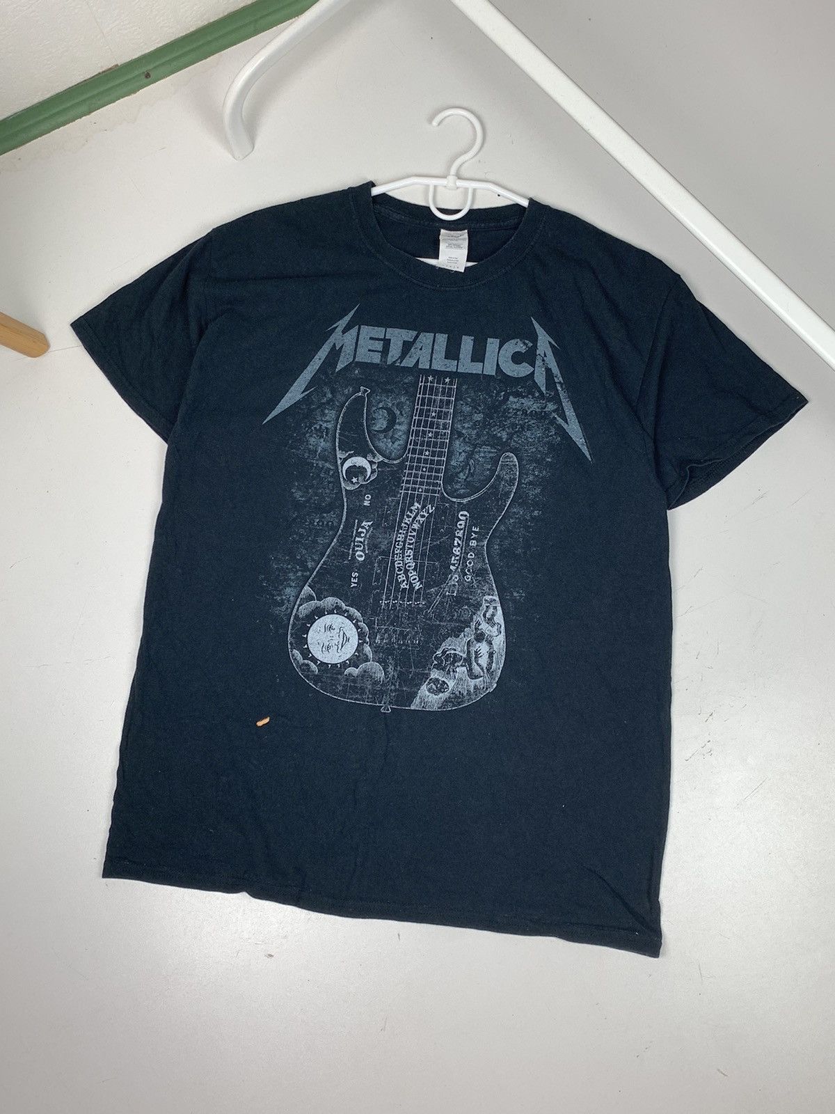 Band Tees Metallica T-Shirt Hammett Ouija Guitar Rock Band Tee Metal Size US L / EU 52-54 / 3 - 9 Thumbnail
