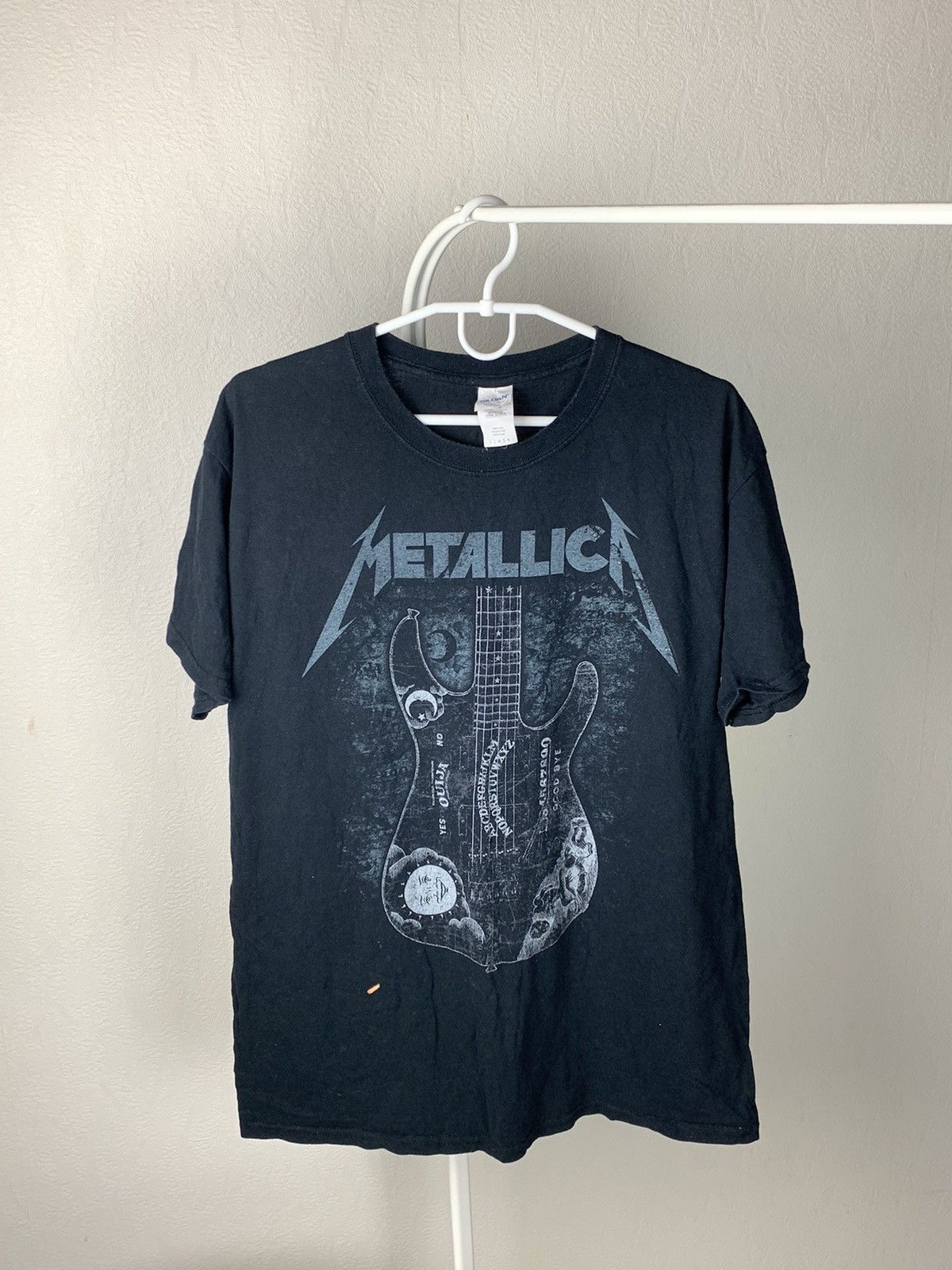 Band Tees Metallica T-Shirt Hammett Ouija Guitar Rock Band Tee Metal Size US L / EU 52-54 / 3 - 5 Thumbnail