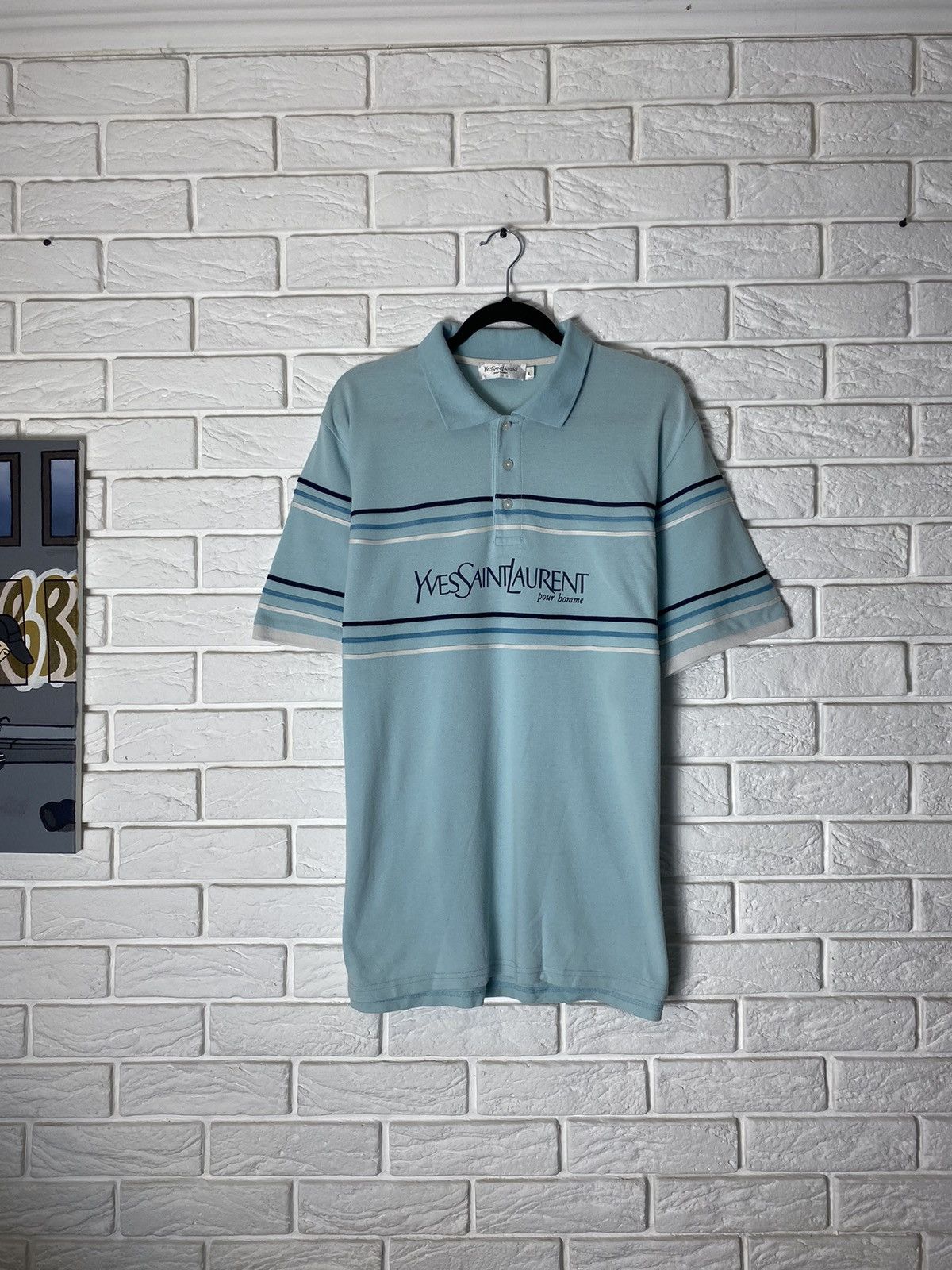 Yves Saint Laurent Yves Saint Laurent Polo T-shirt big logo Size US XL / EU 56 / 4 - 2 Thumbnail