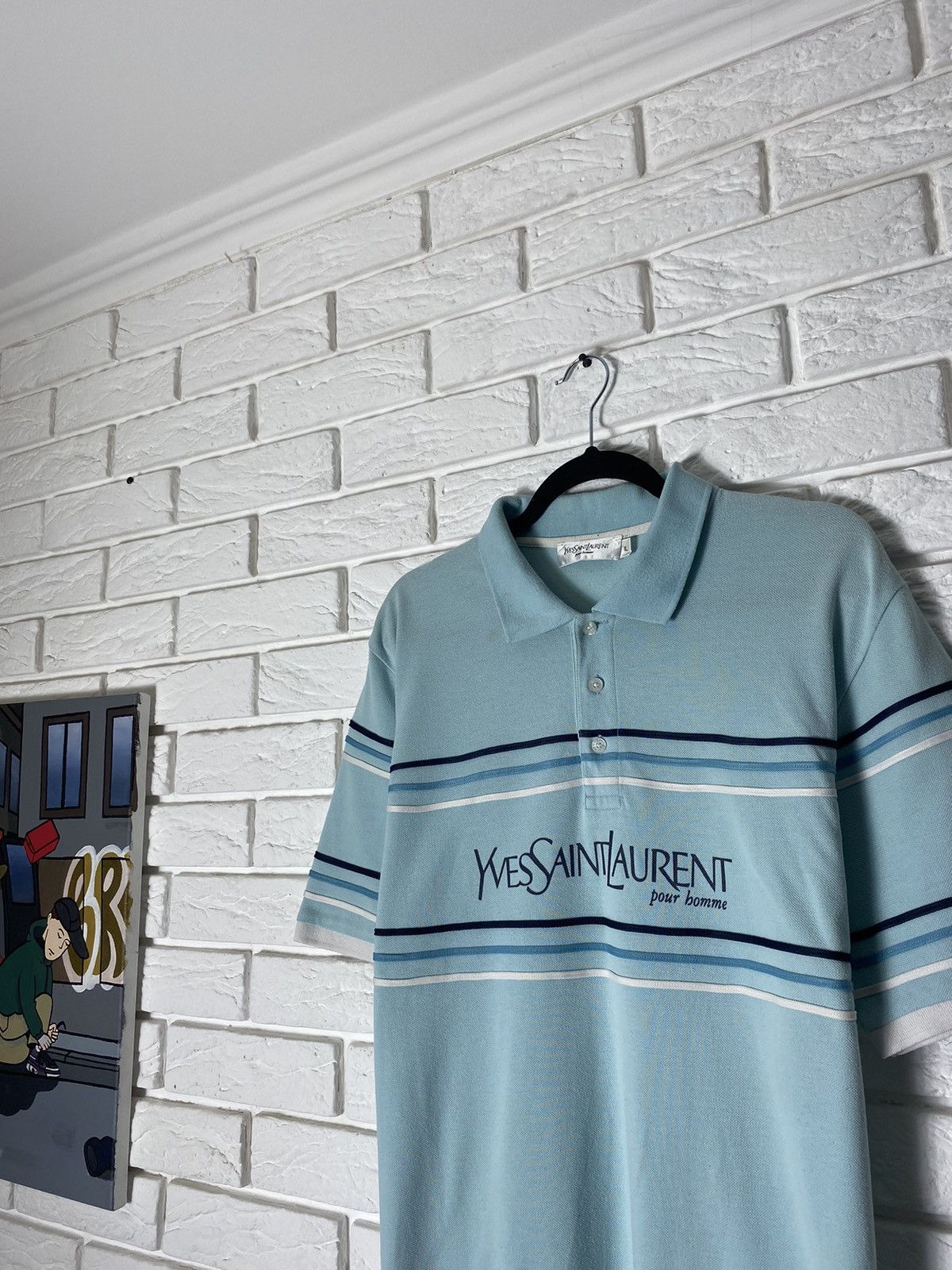 Yves Saint Laurent Yves Saint Laurent Polo T-shirt big logo Size US XL / EU 56 / 4 - 3 Thumbnail