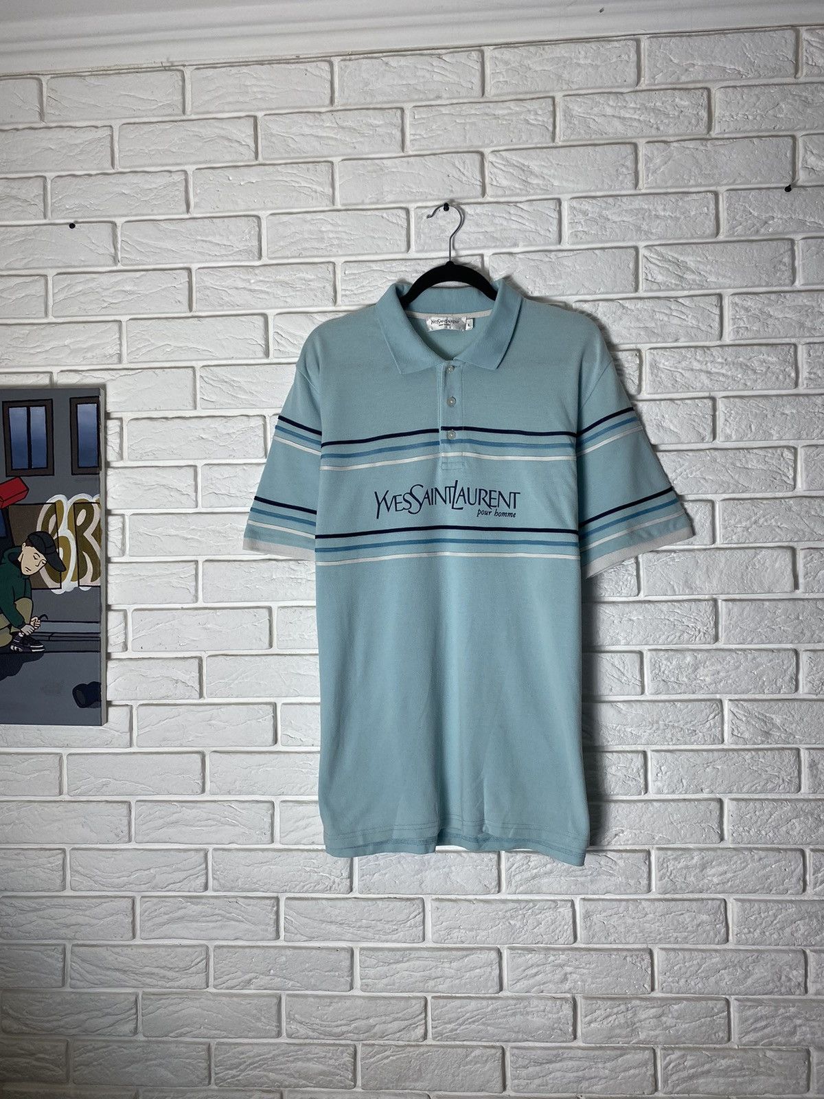 Yves Saint Laurent Yves Saint Laurent Polo T-shirt big logo Size US XL / EU 56 / 4 - 1 Thumbnail