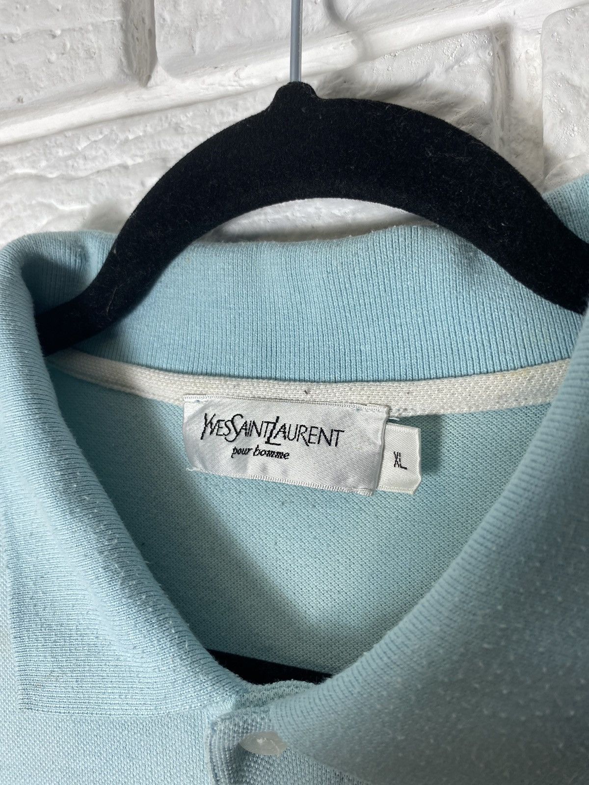 Yves Saint Laurent Yves Saint Laurent Polo T-shirt big logo Size US XL / EU 56 / 4 - 5 Thumbnail