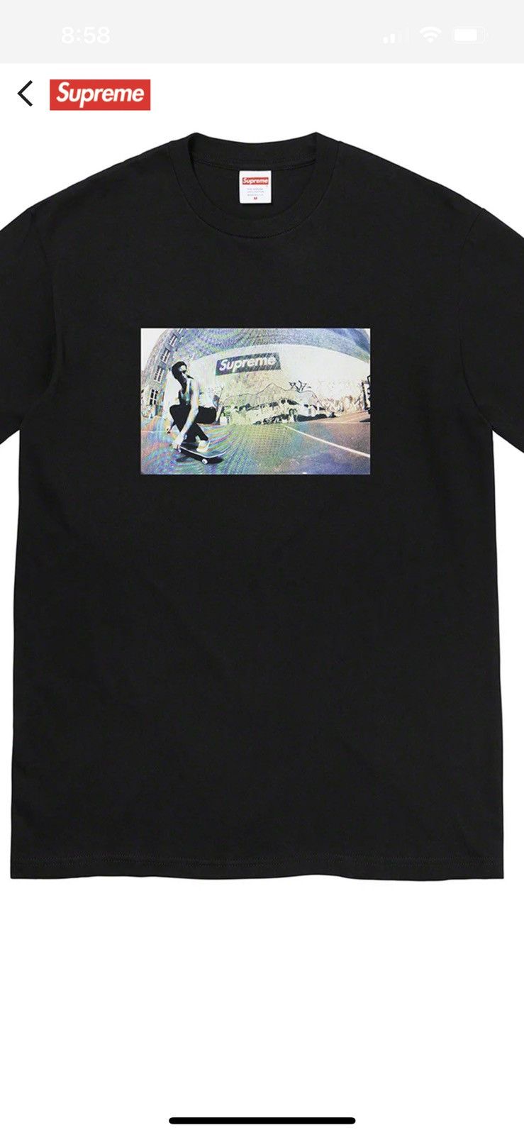 image of Supreme Dylan Tee in Black, Men's (Size 2XL)