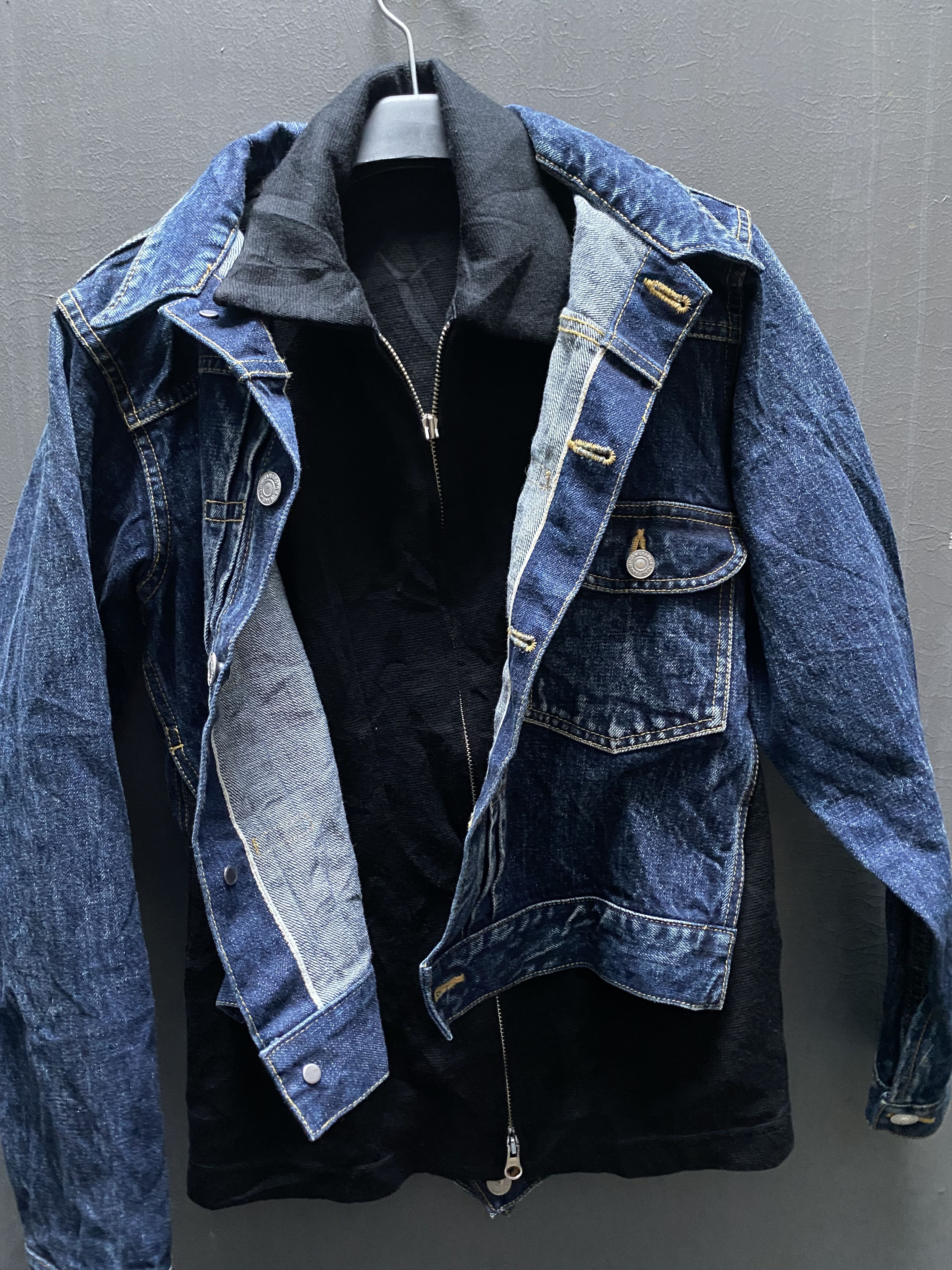 Yohji Yamamoto FW02 Yohji Yamamoto Denim Selvedge Runway Jacket Size US S / EU 44-46 / 1 - 6 Thumbnail