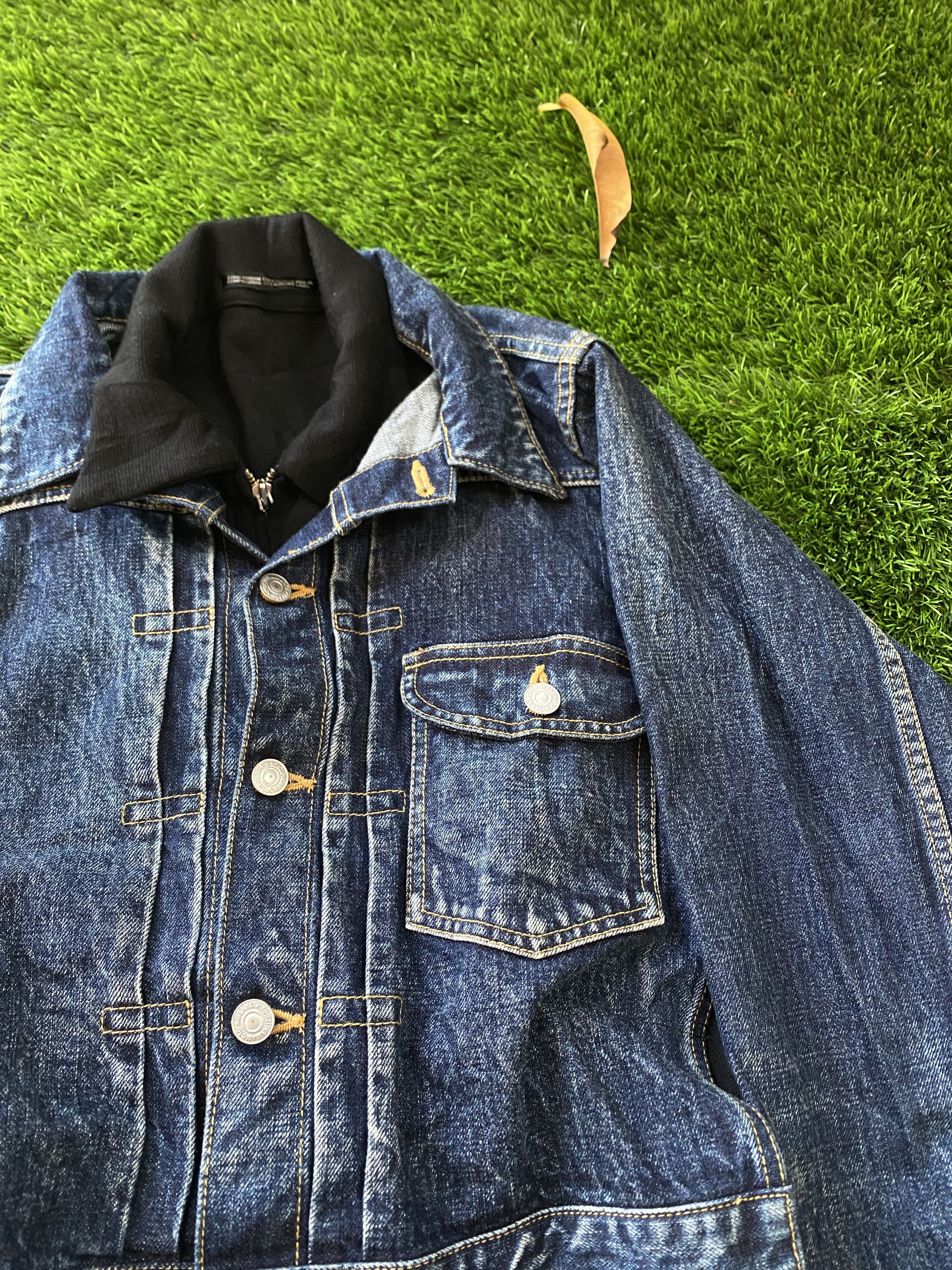 Yohji Yamamoto FW02 Yohji Yamamoto Denim Selvedge Runway Jacket Size US S / EU 44-46 / 1 - 5 Thumbnail