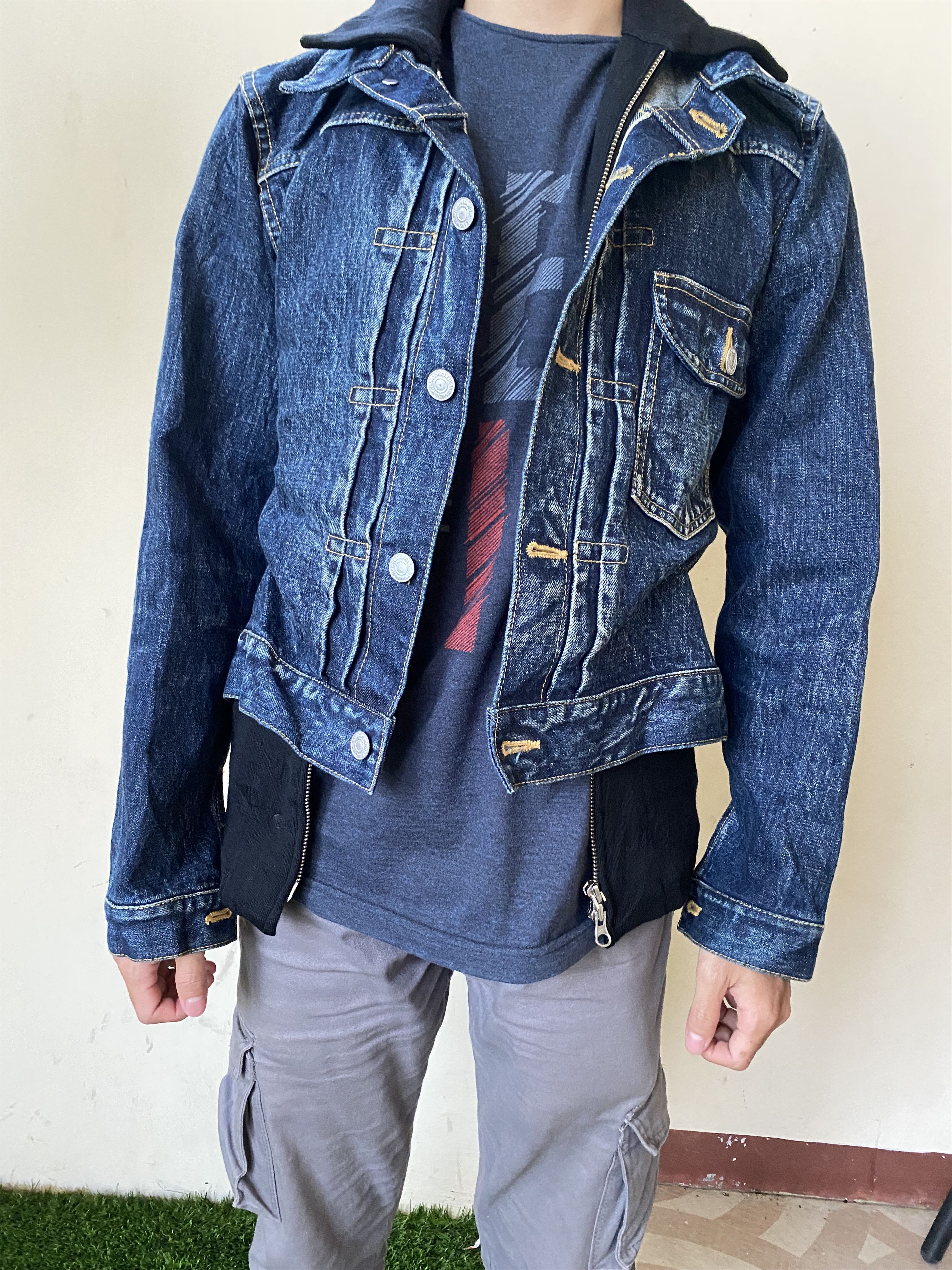 Yohji Yamamoto FW02 Yohji Yamamoto Denim Selvedge Runway Jacket Size US S / EU 44-46 / 1 - 3 Thumbnail
