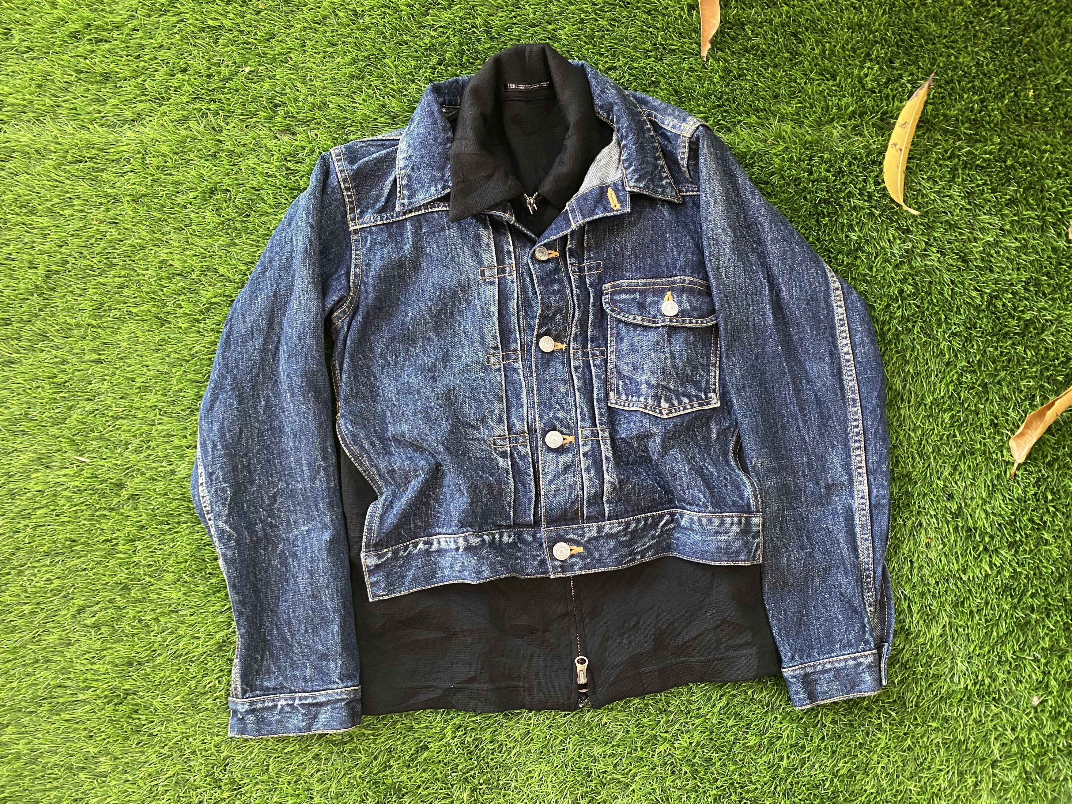 Yohji Yamamoto FW02 Yohji Yamamoto Denim Selvedge Runway Jacket Size US S / EU 44-46 / 1 - 1 Thumbnail