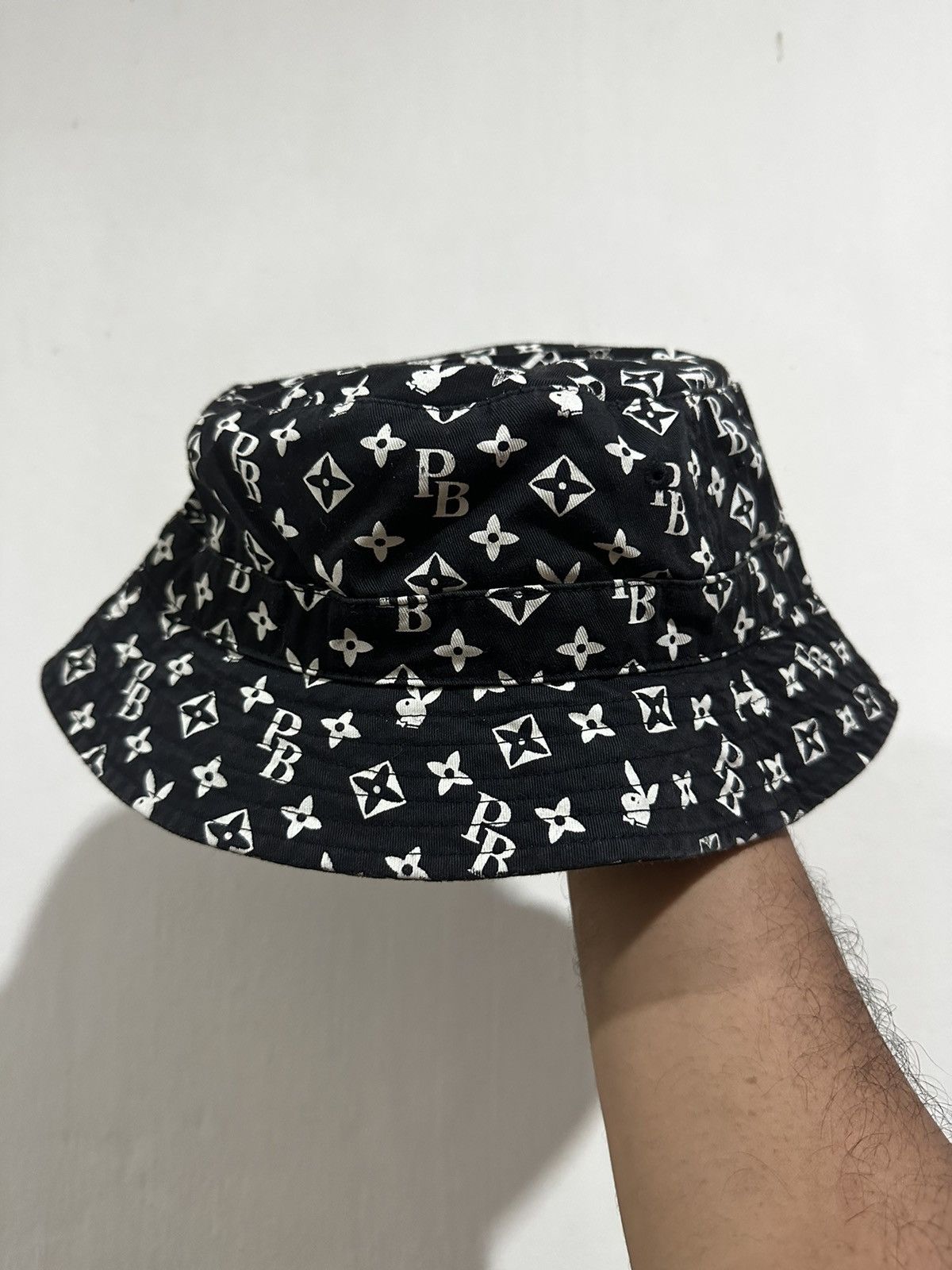 image of Playboy Monogram Hat in Black, Men's
