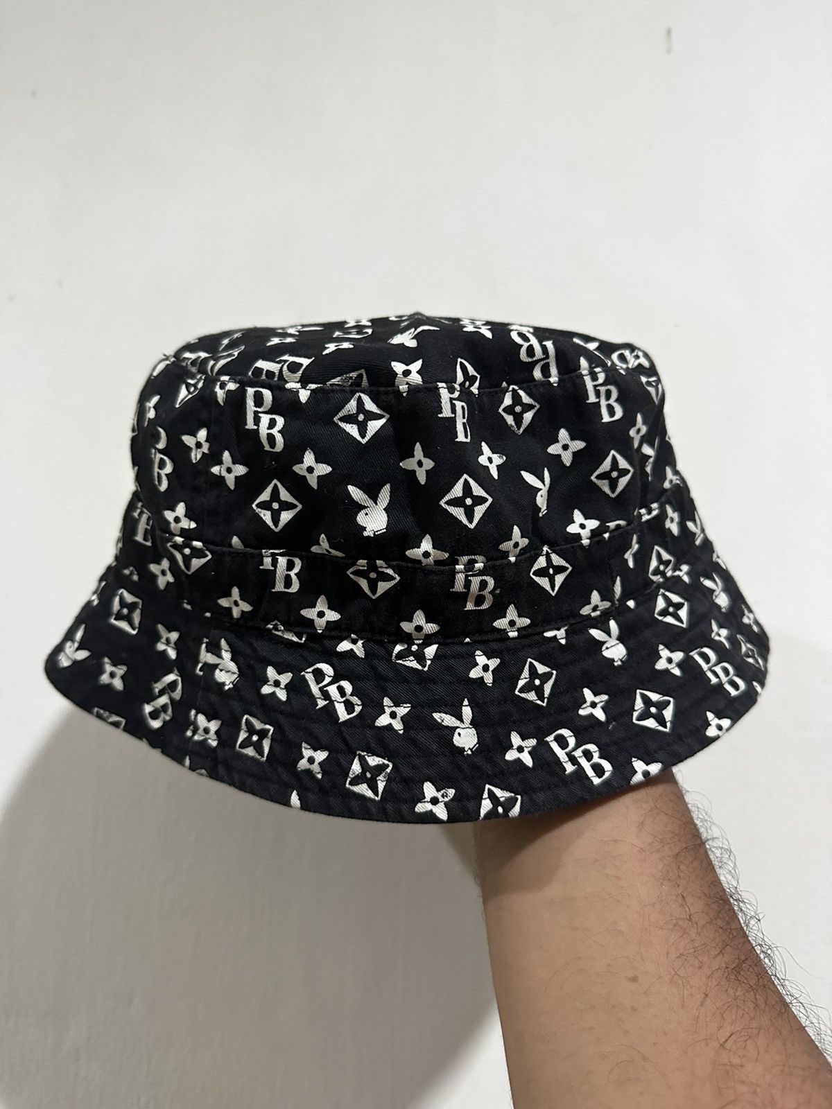image of Playboy Monogram Hat in Black, Men's