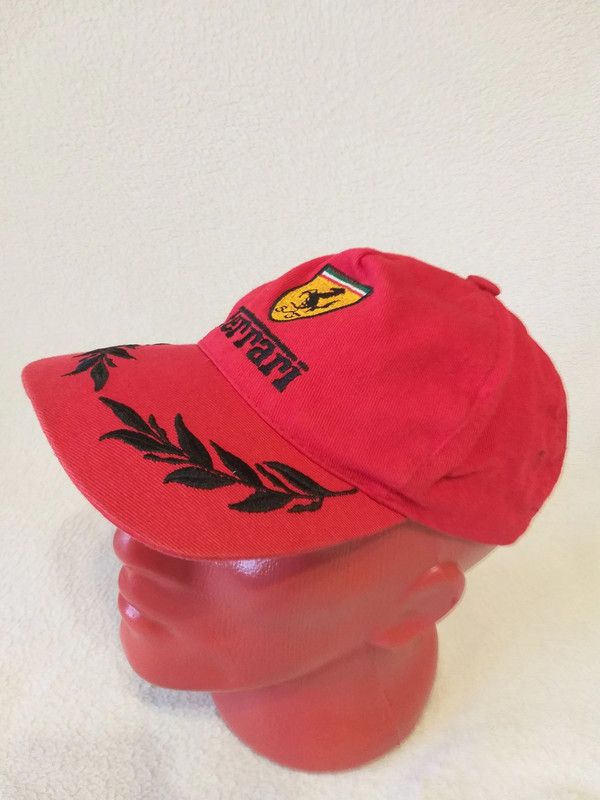 Ferrari Vintage Ferrari Formula 1 Embroidered Logo Red Cap Hat Size ONE SIZE - 2 Thumbnail
