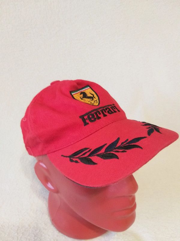 Ferrari Vintage Ferrari Formula 1 Embroidered Logo Red Cap Hat Size ONE SIZE - 3 Thumbnail