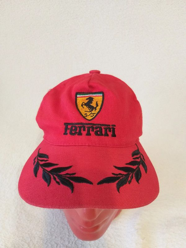 Ferrari Vintage Ferrari Formula 1 Embroidered Logo Red Cap Hat Size ONE SIZE - 1 Thumbnail