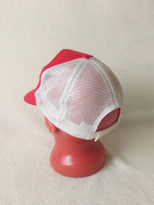 Vintage Vintage Red Trucker Hat Mesh Cap Workwear Y2K Size ONE SIZE - 4 Thumbnail