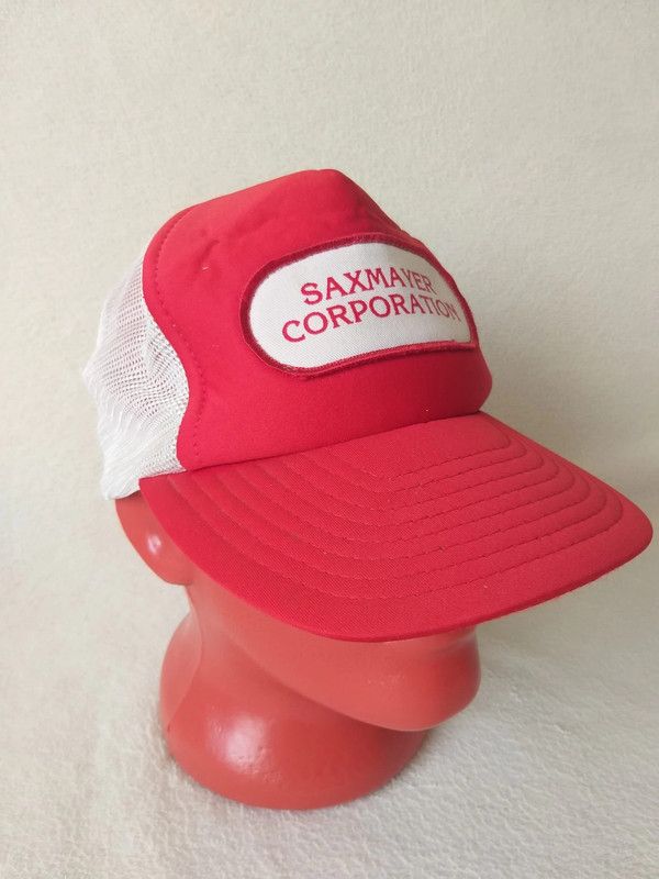 Vintage Vintage Red Trucker Hat Mesh Cap Workwear Y2K Size ONE SIZE - 1 Thumbnail