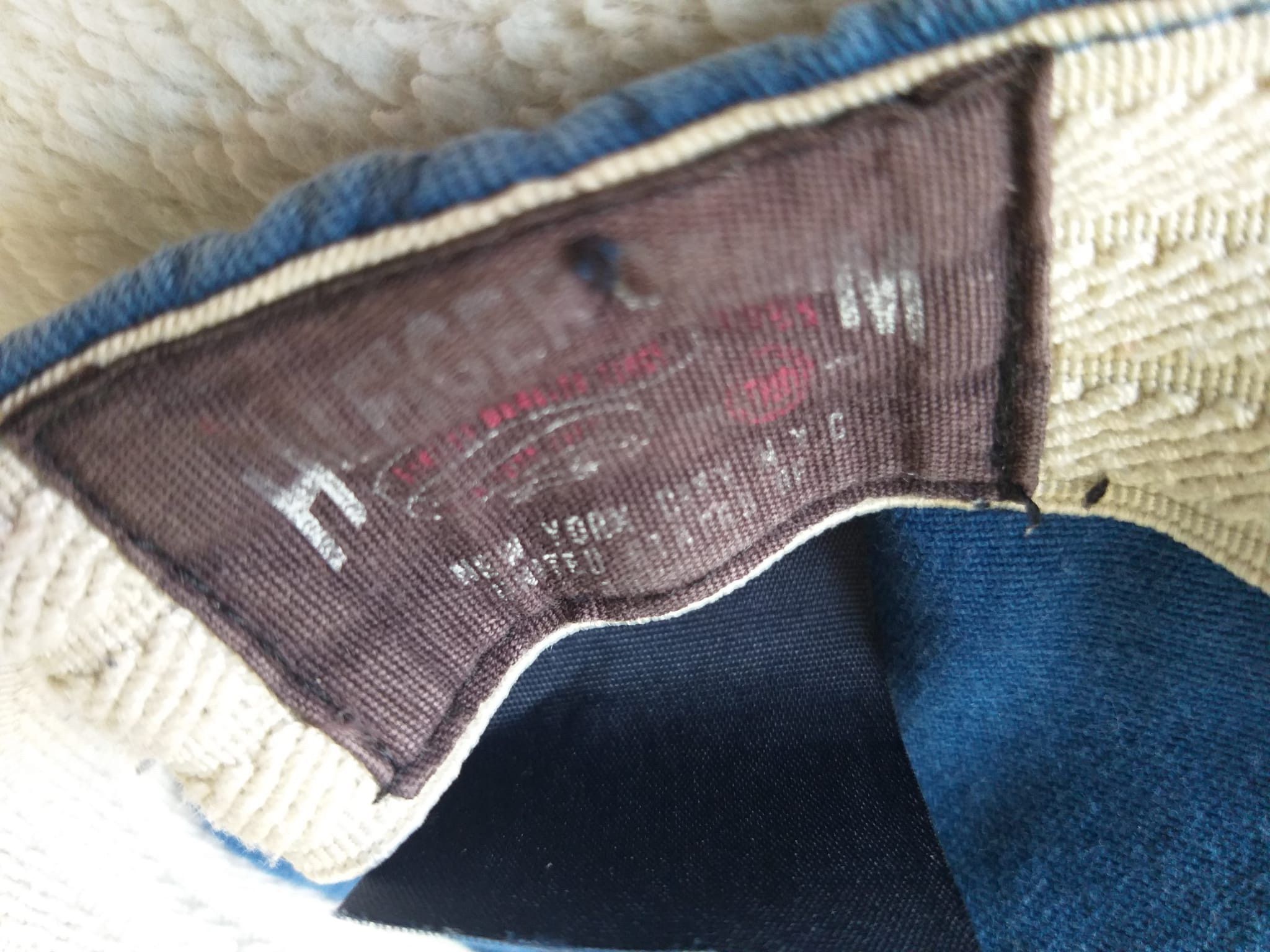 Tommy Hilfiger Tommy Hilfiger 85 Logo Distressed Denim Cap Hat Size ONE SIZE - 5 Thumbnail