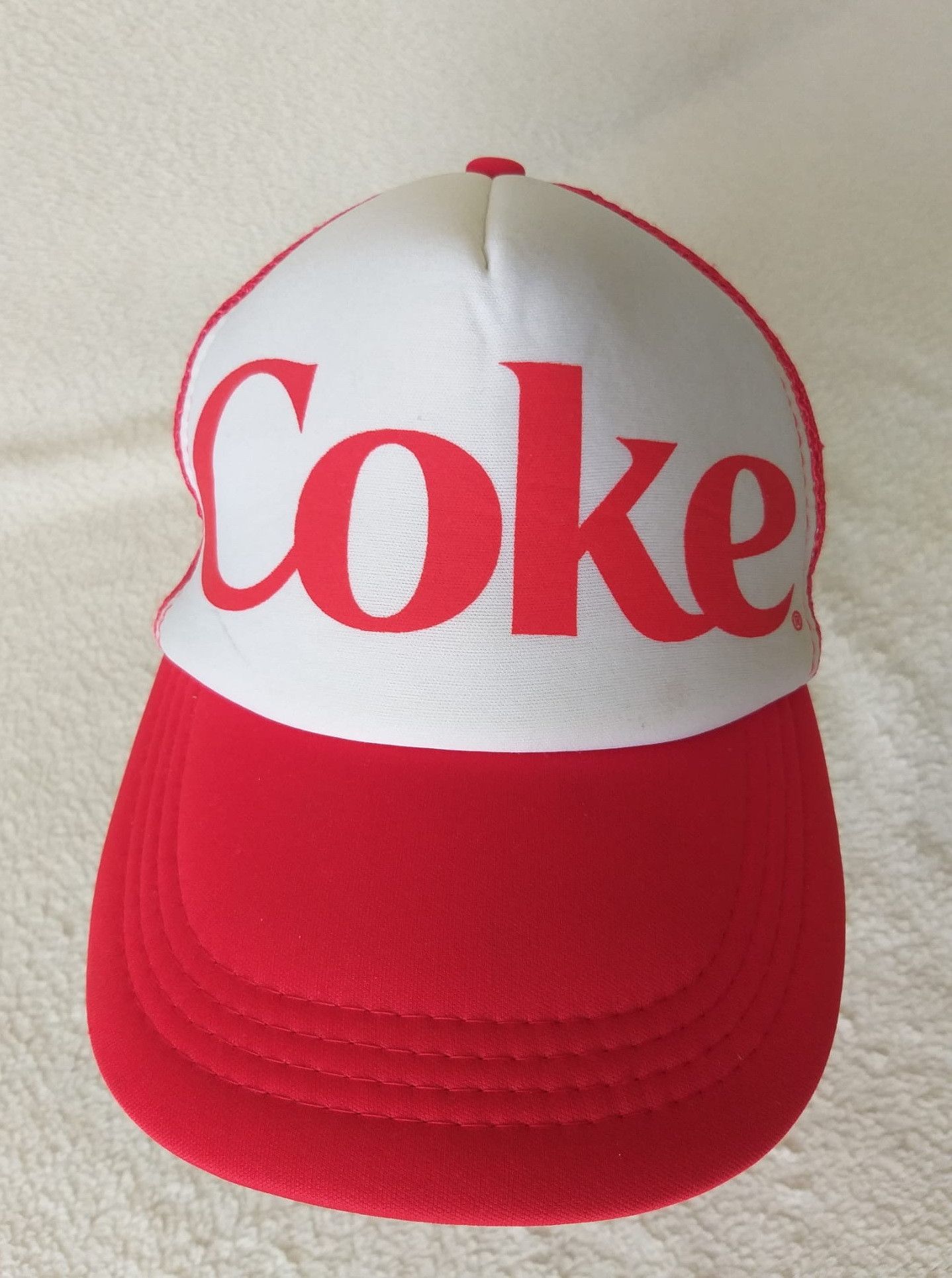 Coca Cola Coca-Cola Vintage Trucker Cap Red White Snapback Size ONE SIZE - 1 Thumbnail