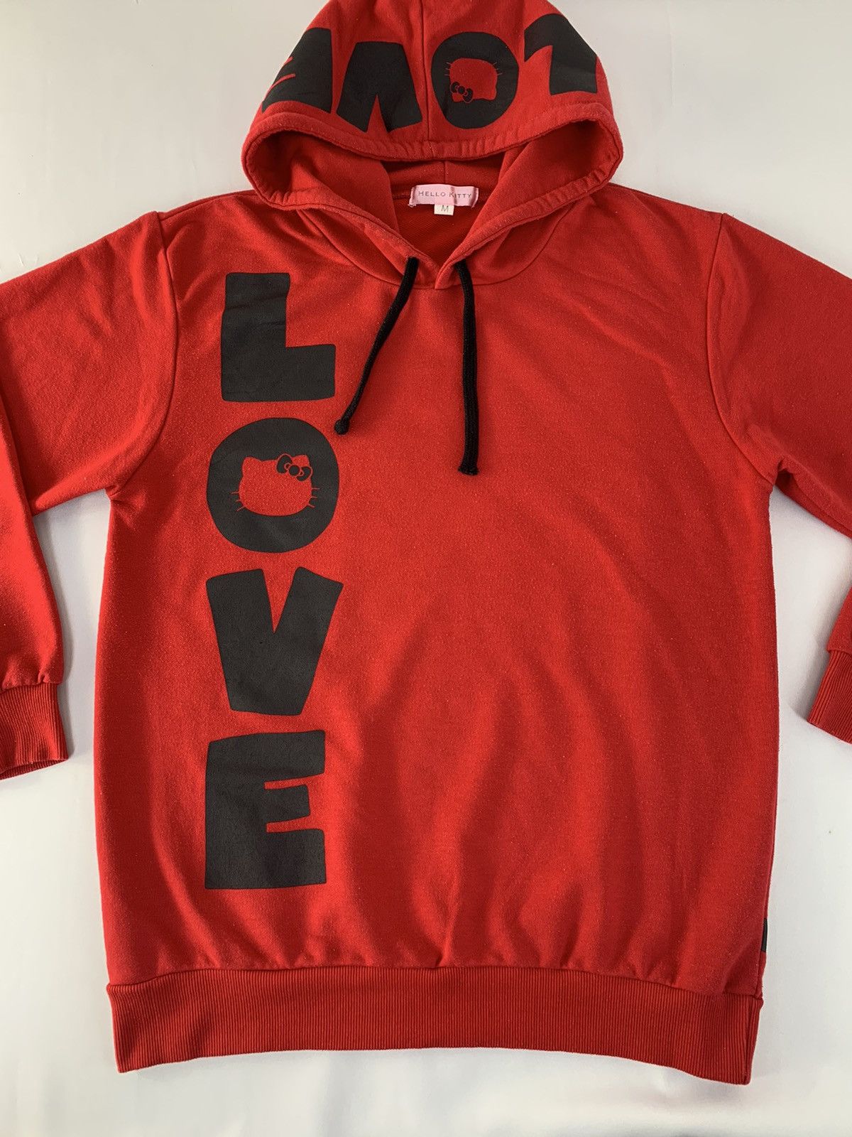 Anime Hype Japanese Brand Hello Kitty Love Big Logo Hoodies Size M / US 6-8 / IT 42-44 - 3 Thumbnail