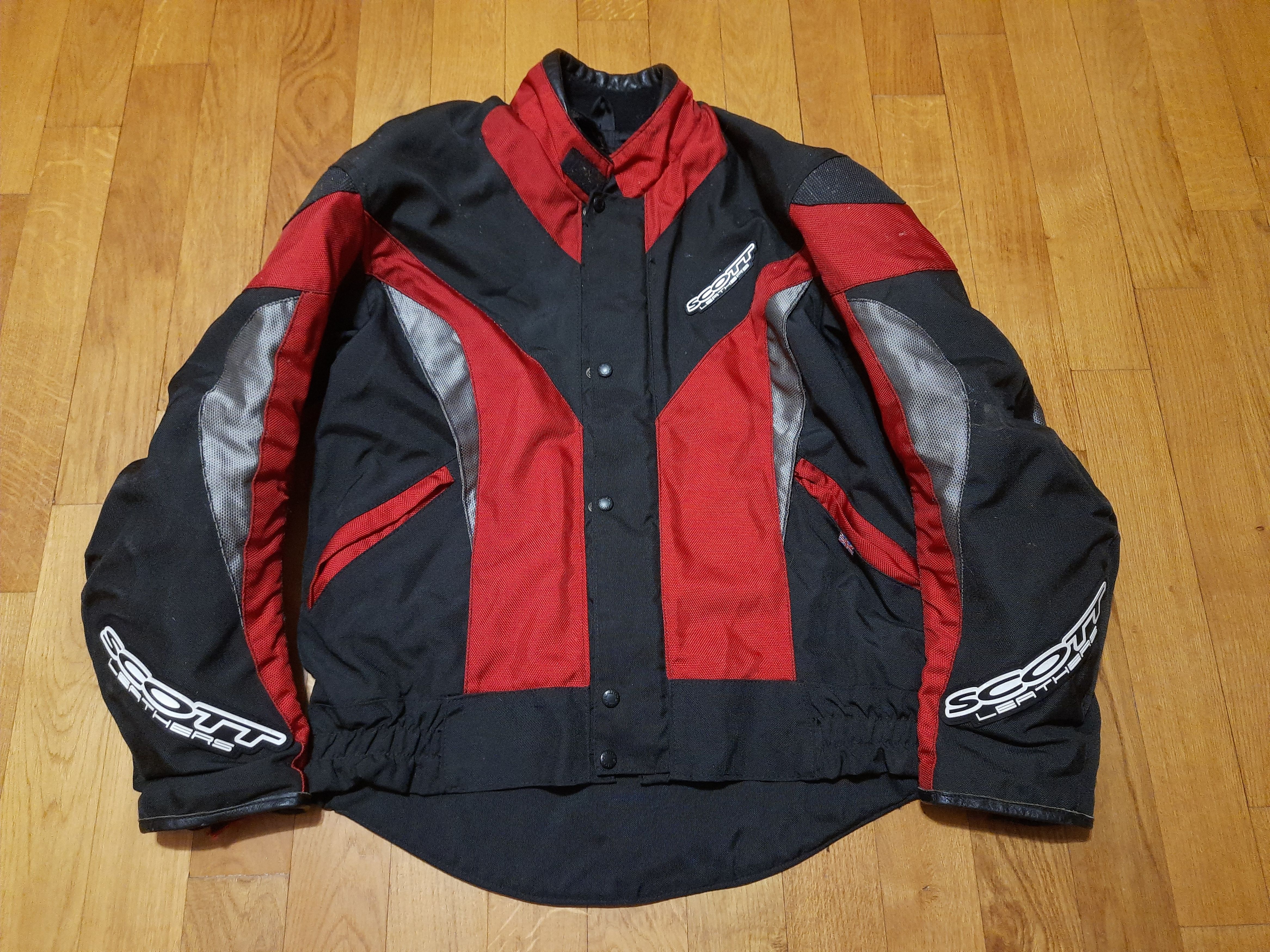 Vintage Heavy Motorcycle Armoured Paded Jacket Scott Leathers Size US XL / EU 56 / 4 - 4 Thumbnail