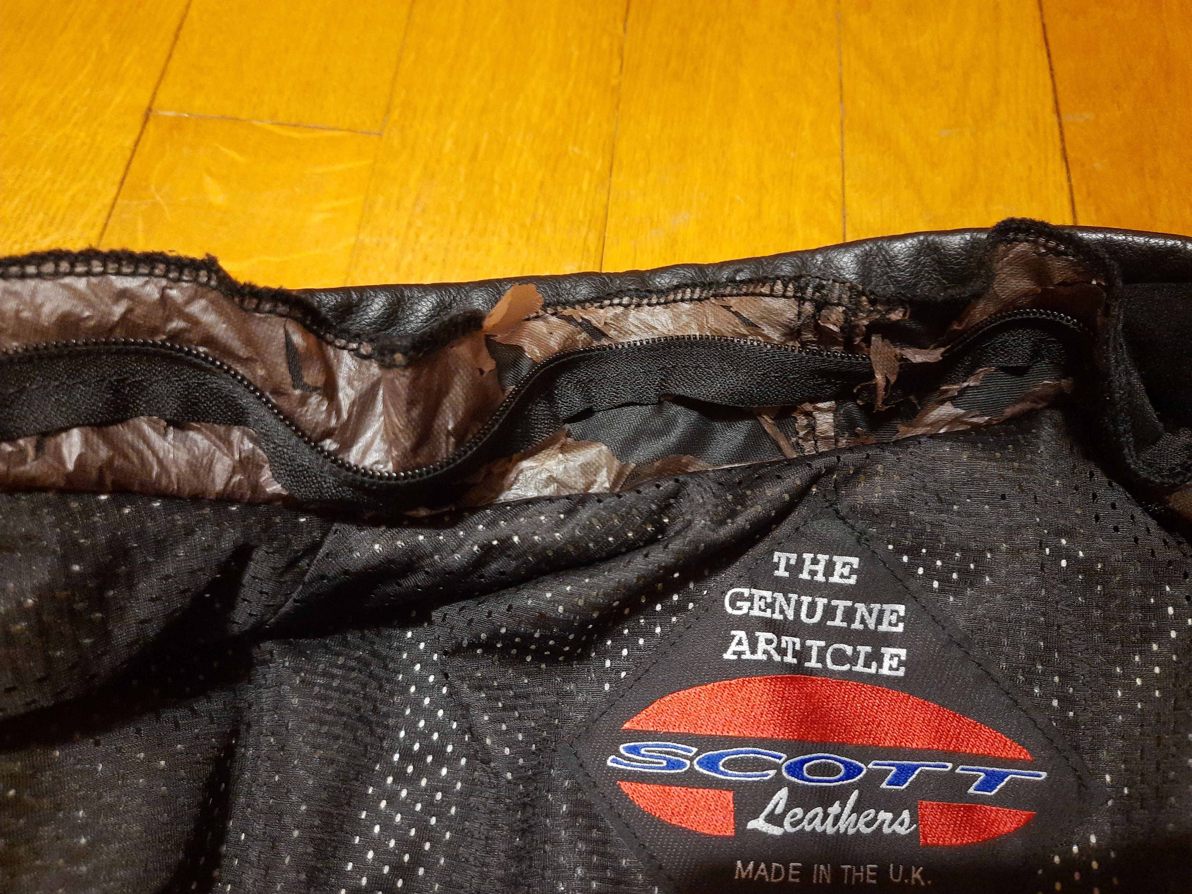 Vintage Heavy Motorcycle Armoured Paded Jacket Scott Leathers Size US XL / EU 56 / 4 - 16 Thumbnail
