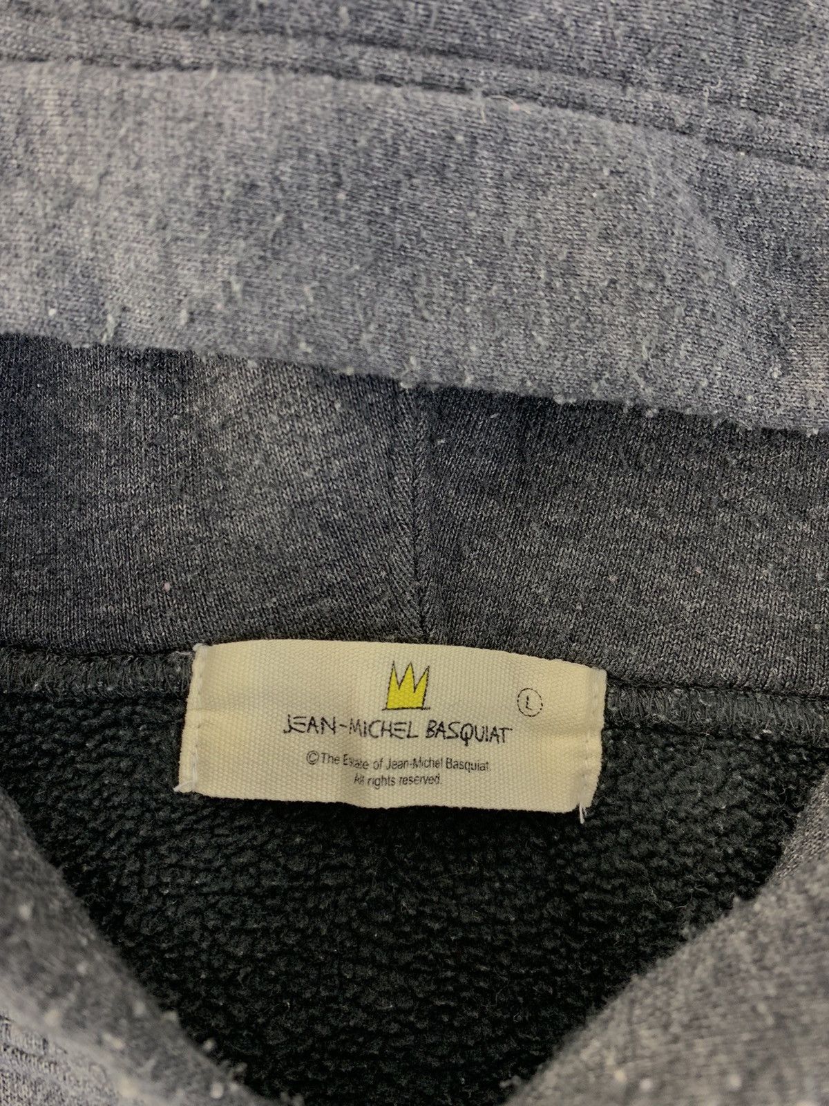 Japanese Brand Vintage Jean Michel Basquiat King Pleasure Art Logo Hoodies Size US L / EU 52-54 / 3 - 6 Thumbnail