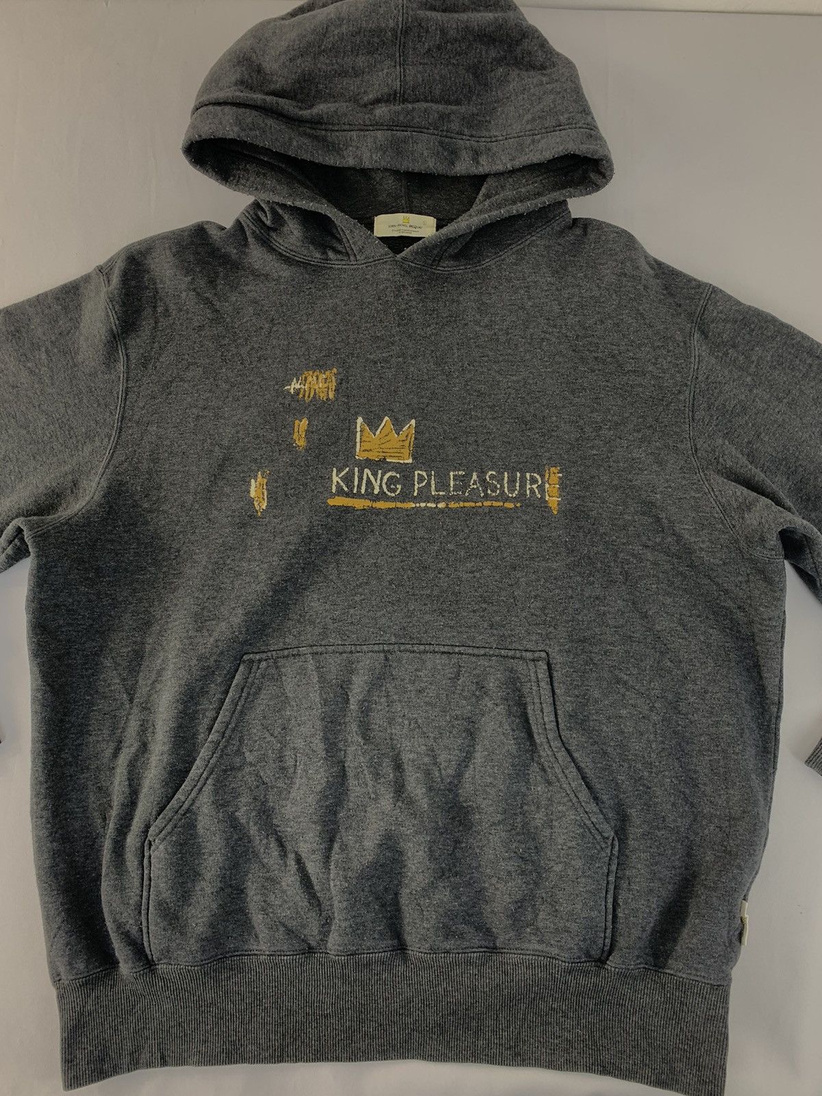 Japanese Brand Vintage Jean Michel Basquiat King Pleasure Art Logo Hoodies Size US L / EU 52-54 / 3 - 2 Thumbnail