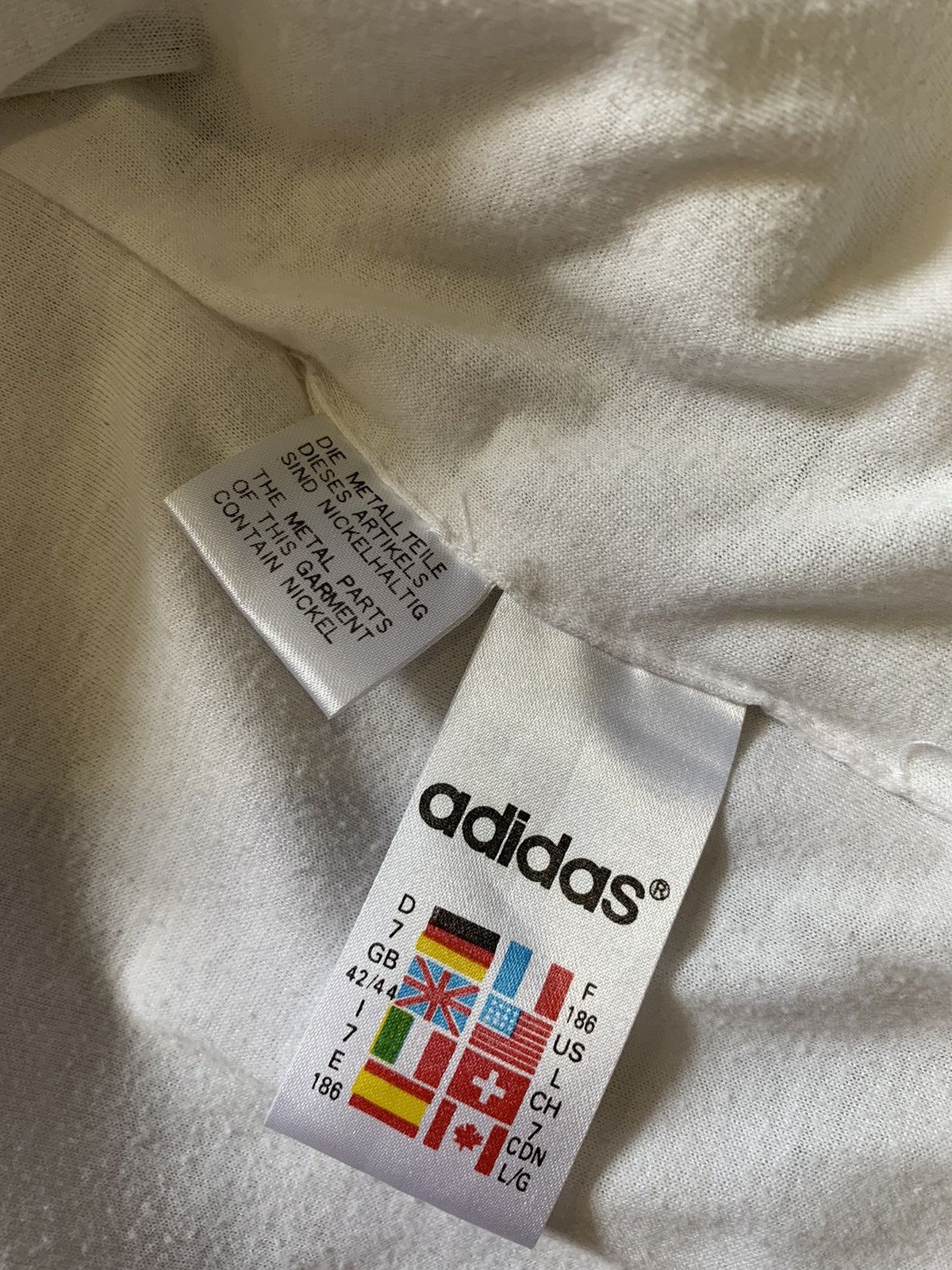 Adidas × Vintage Vintage Adidas Track Jacket Windbreaker Mini Swoosh Y2K USA Size US L / EU 52-54 / 3 - 6 Thumbnail