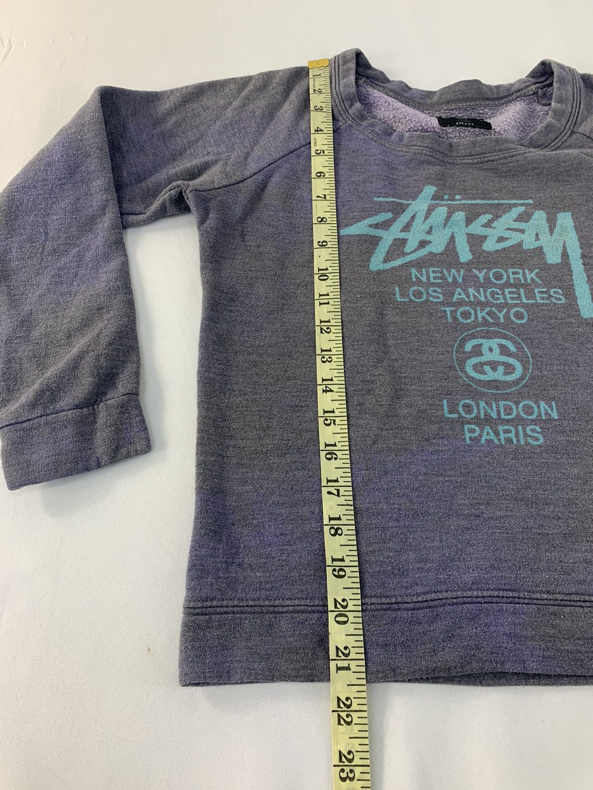 Stussy 90s Stussy World City Tour Big Logo Printed Sweatshirt Size S / US 4 / IT 40 - 9 Thumbnail