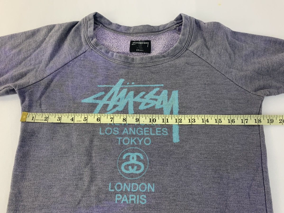 Stussy 90s Stussy World City Tour Big Logo Printed Sweatshirt Size S / US 4 / IT 40 - 8 Thumbnail