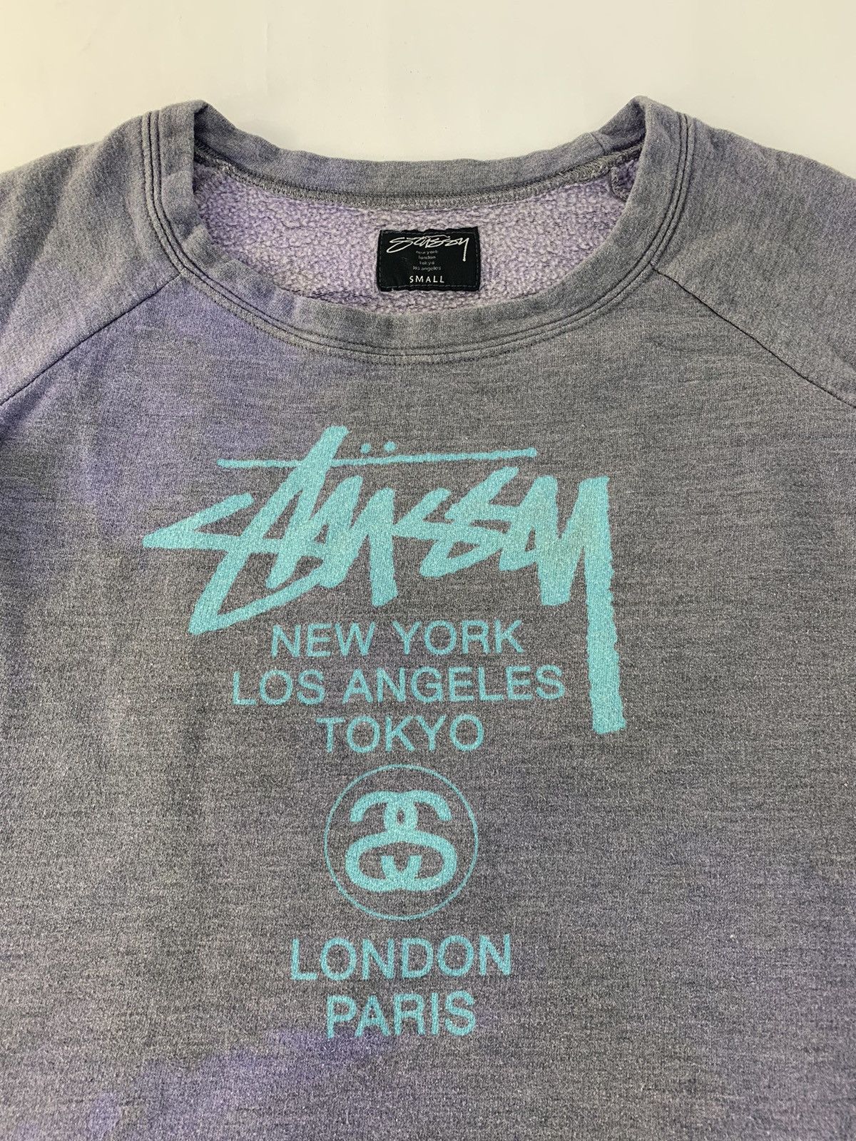 Stussy 90s Stussy World City Tour Big Logo Printed Sweatshirt Size S / US 4 / IT 40 - 3 Thumbnail