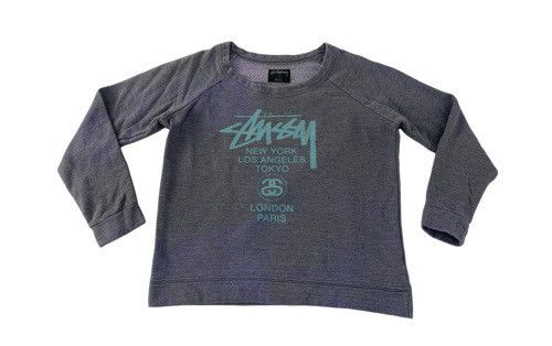 Stussy 90s Stussy World City Tour Big Logo Printed Sweatshirt Size S / US 4 / IT 40 - 1 Thumbnail