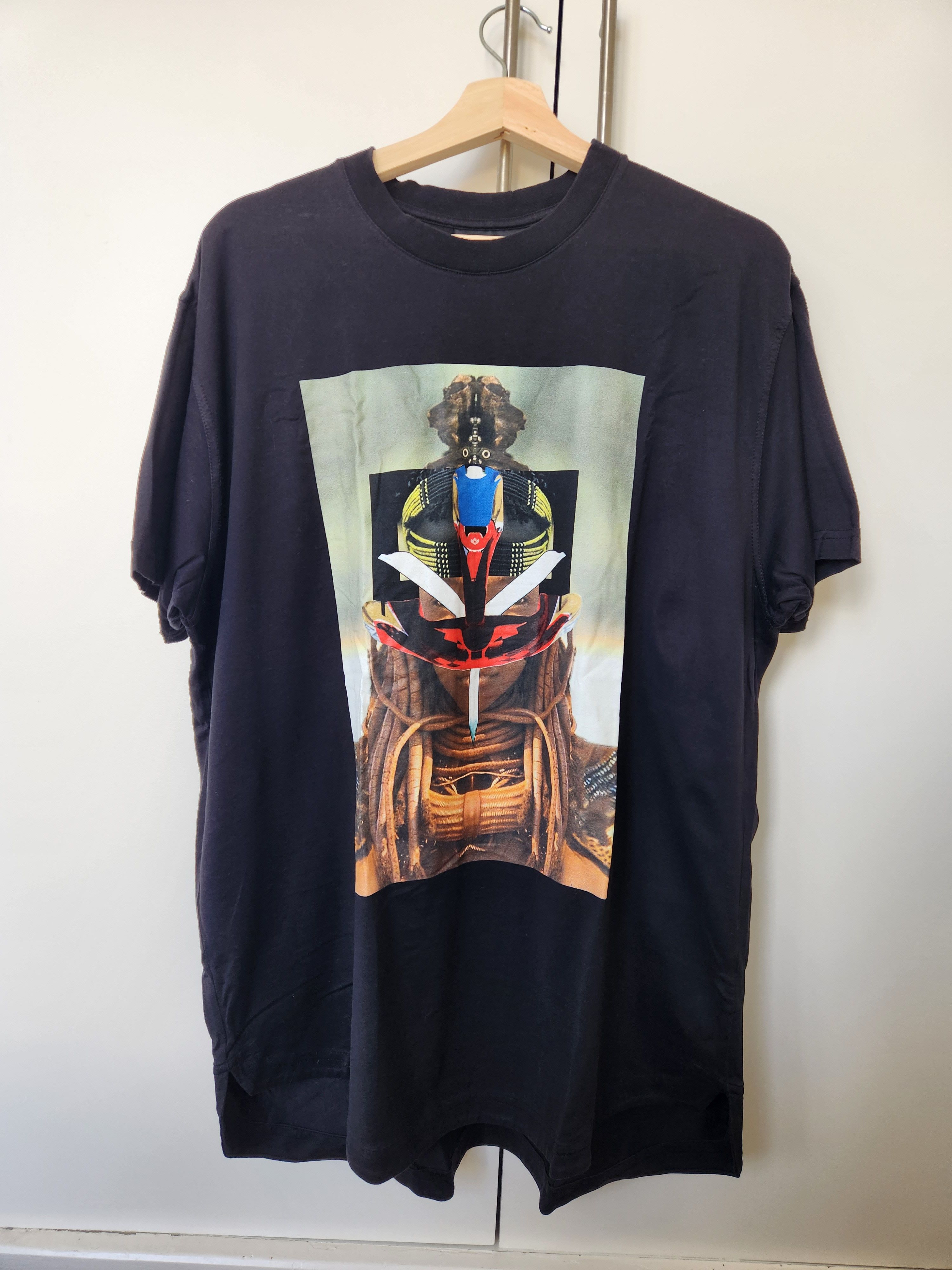 image of Givenchy Oversized T-Shirt Tribal Print By Richardo Tisci in Black, Men's (Size XS)