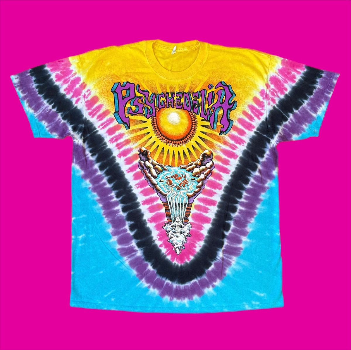 Liquid Blue Psychedelia tie dye shirt Size US XXL / EU 58 / 5 - 1 Thumbnail