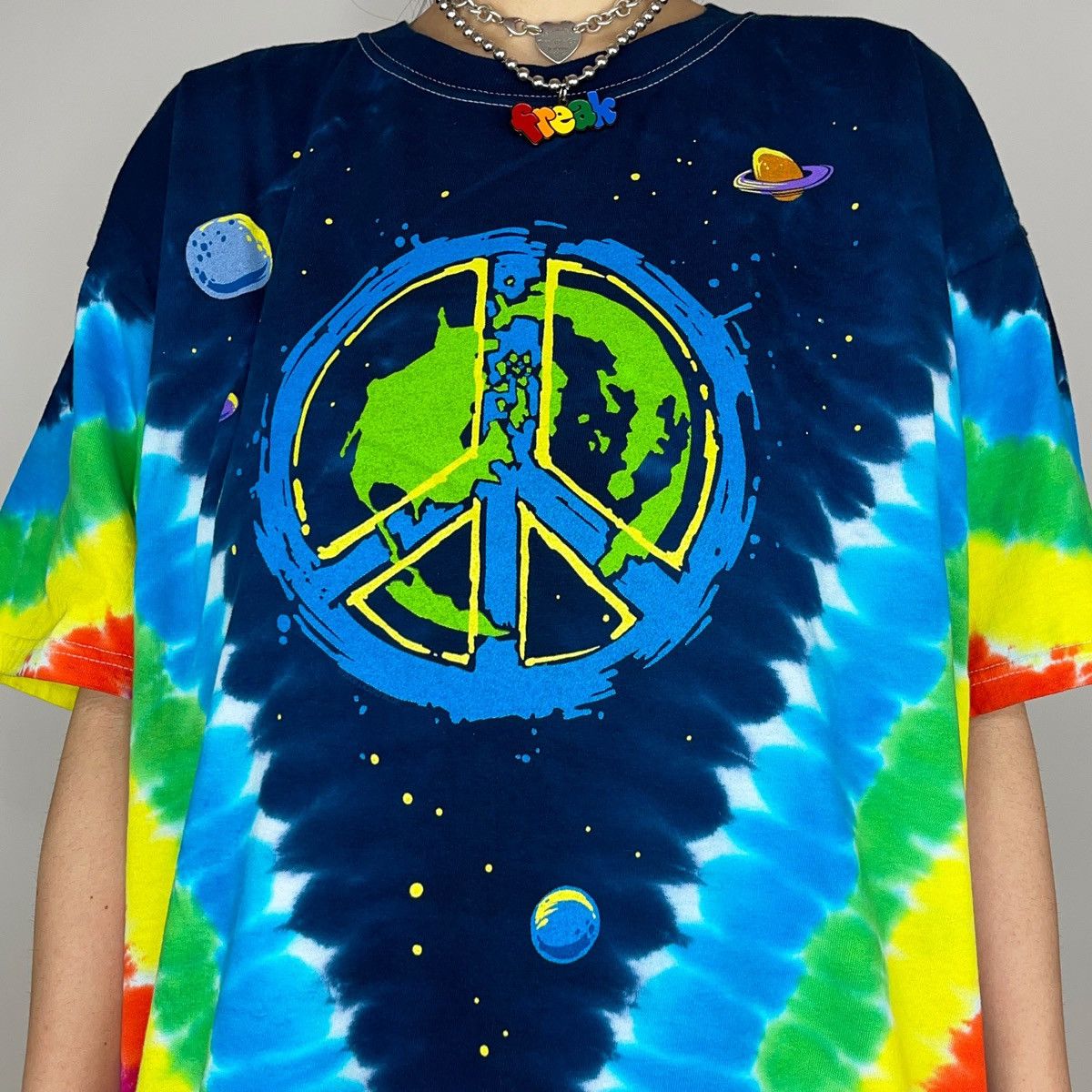 Liquid Blue Peace Sign Tie Dye Shirt Size US M / EU 48-50 / 2 - 2 Thumbnail