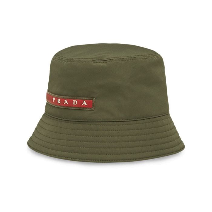 Prada Military Green Linea Rossa Bucket Hat | Grailed