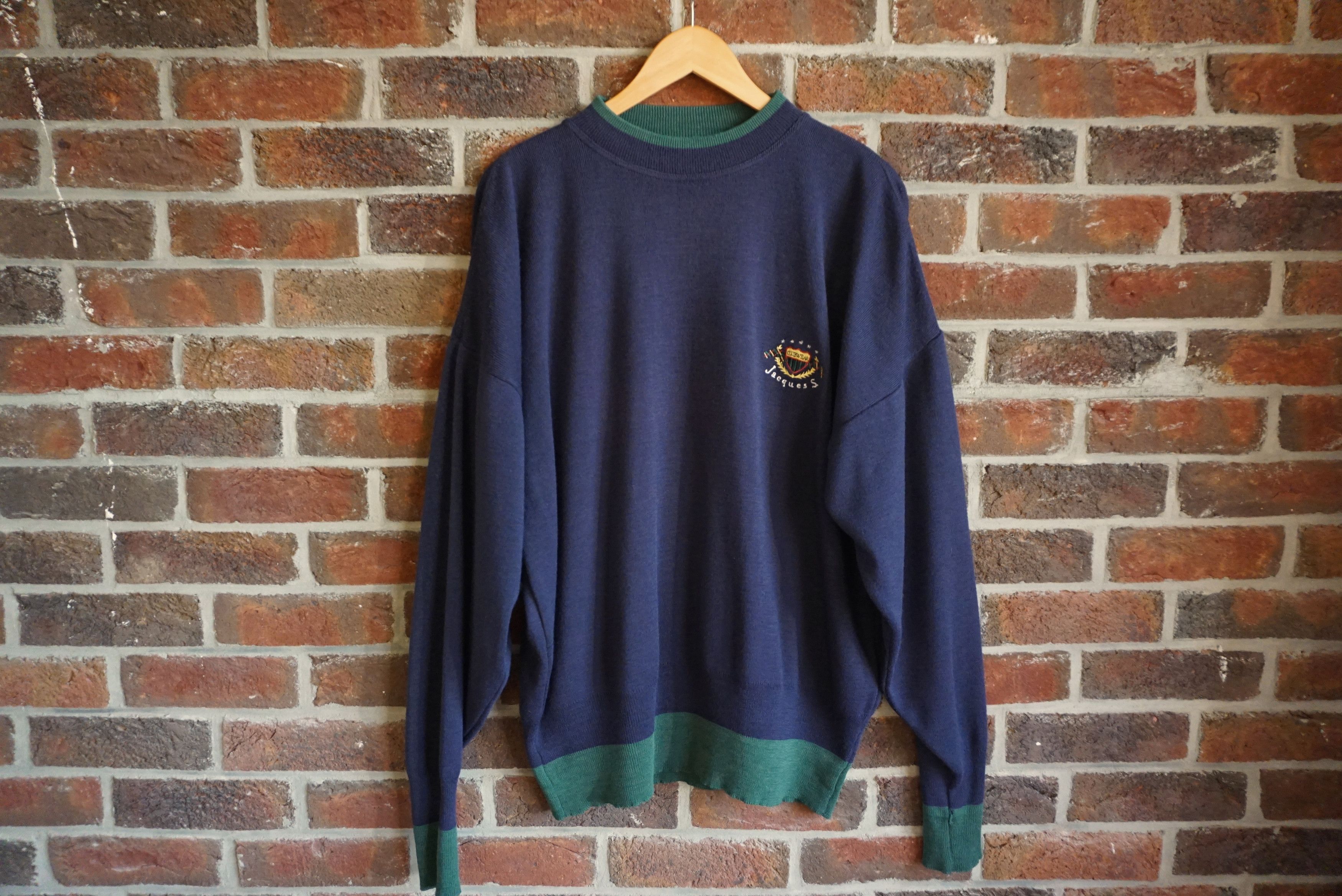 Designer True vintage Jacques S Large jumper 50% wool 80's knit y2k Size US L / EU 52-54 / 3 - 4 Thumbnail