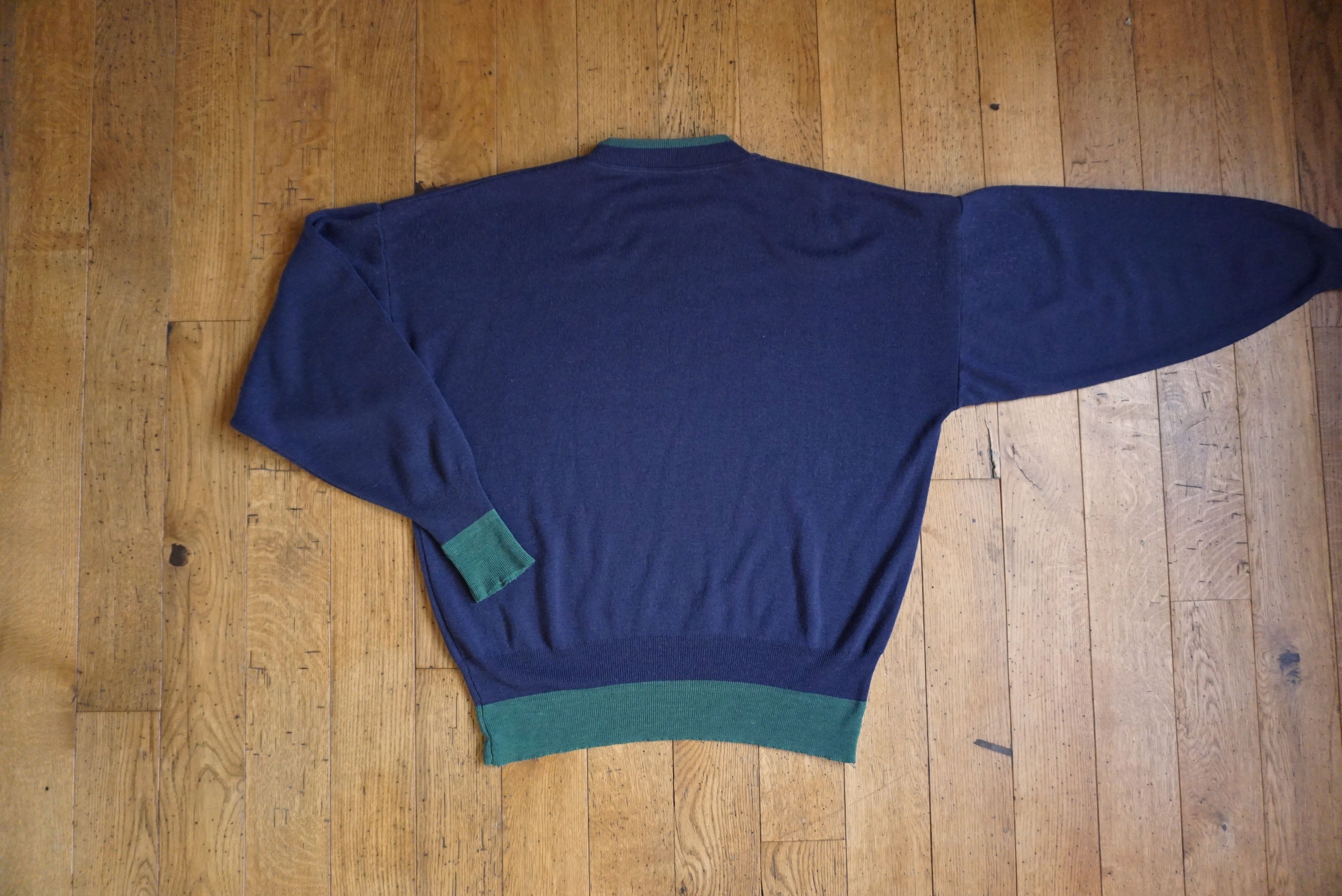 Designer True vintage Jacques S Large jumper 50% wool 80's knit y2k Size US L / EU 52-54 / 3 - 17 Thumbnail