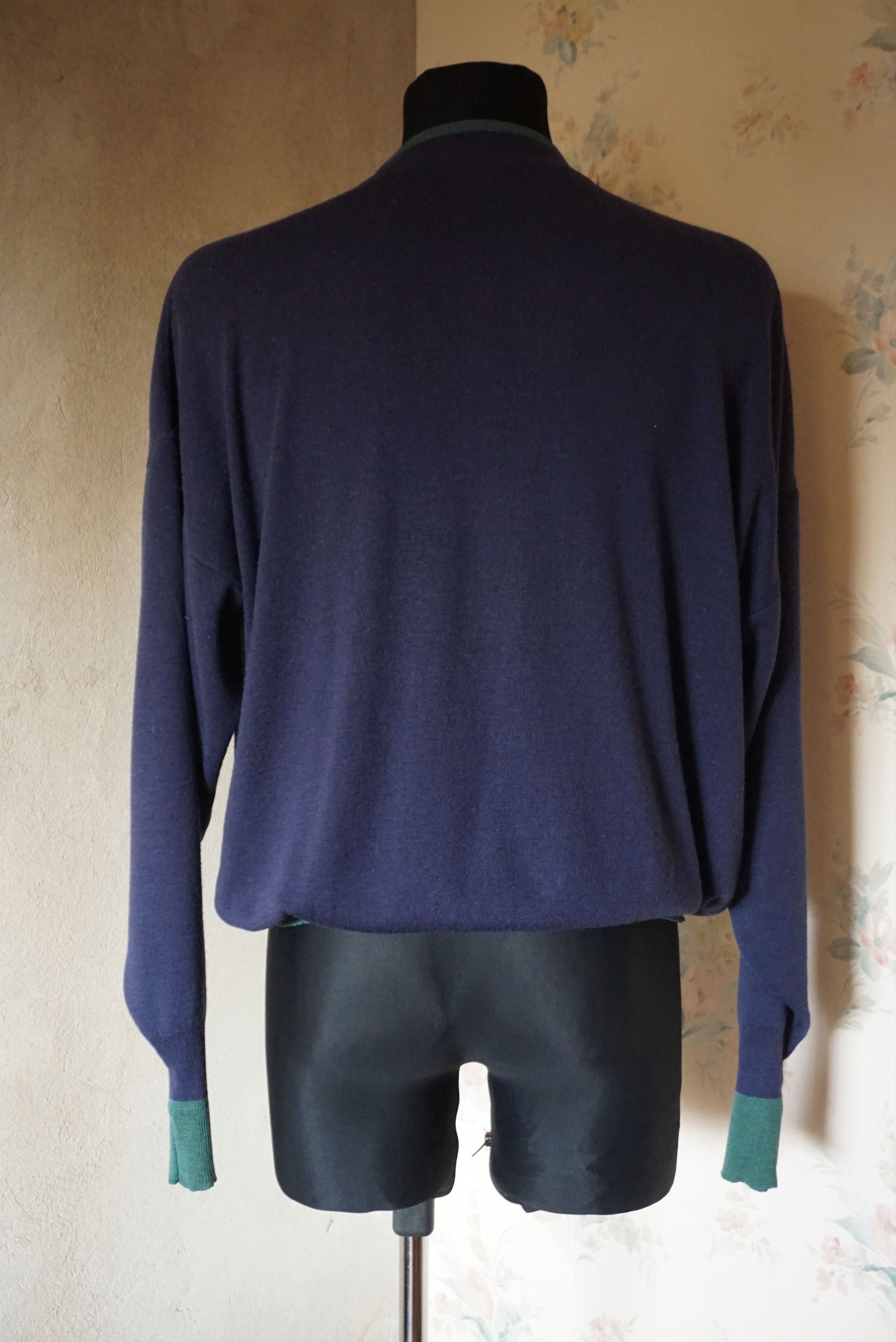 Designer True vintage Jacques S Large jumper 50% wool 80's knit y2k Size US L / EU 52-54 / 3 - 12 Thumbnail