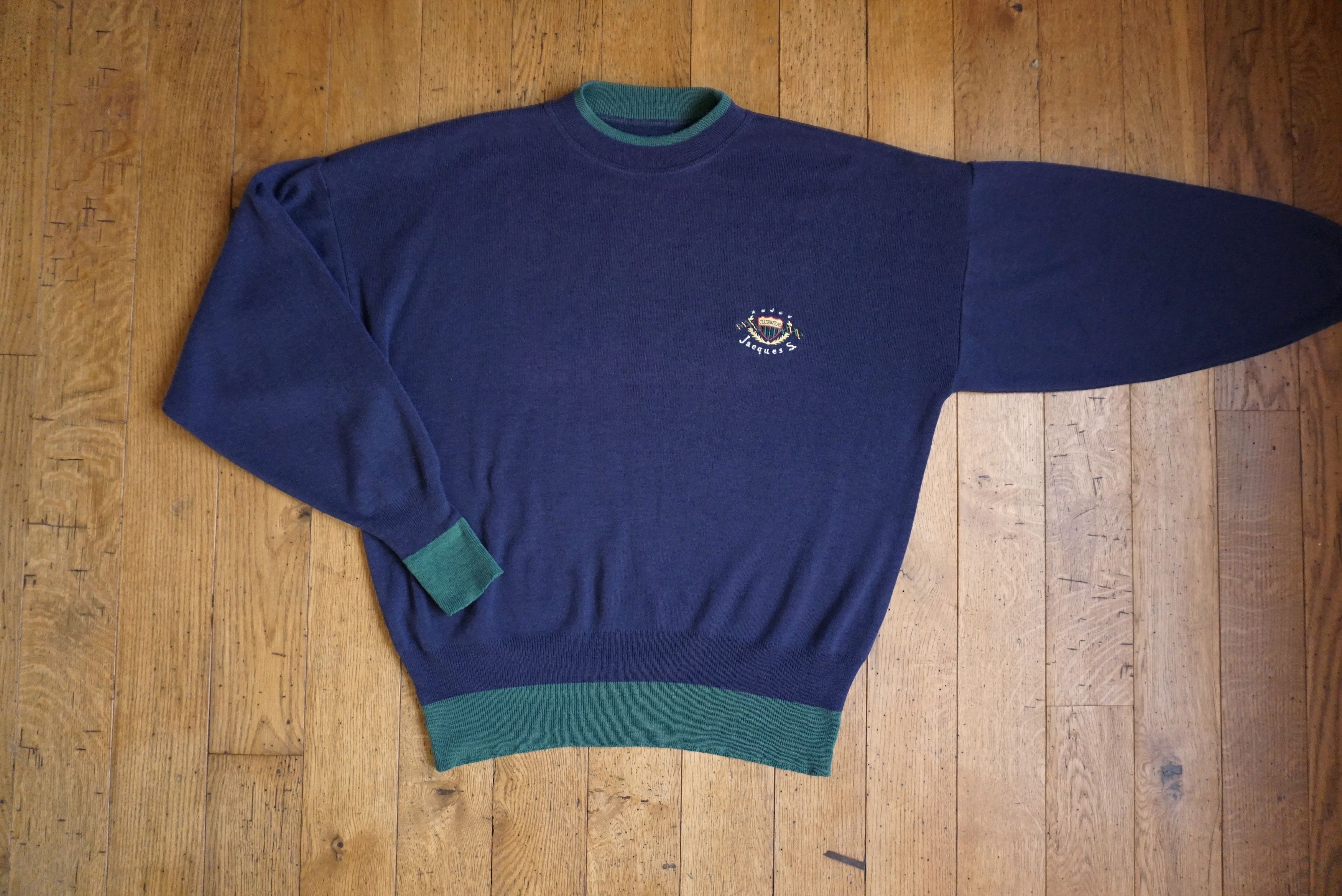 Designer True vintage Jacques S Large jumper 50% wool 80's knit y2k Size US L / EU 52-54 / 3 - 15 Thumbnail