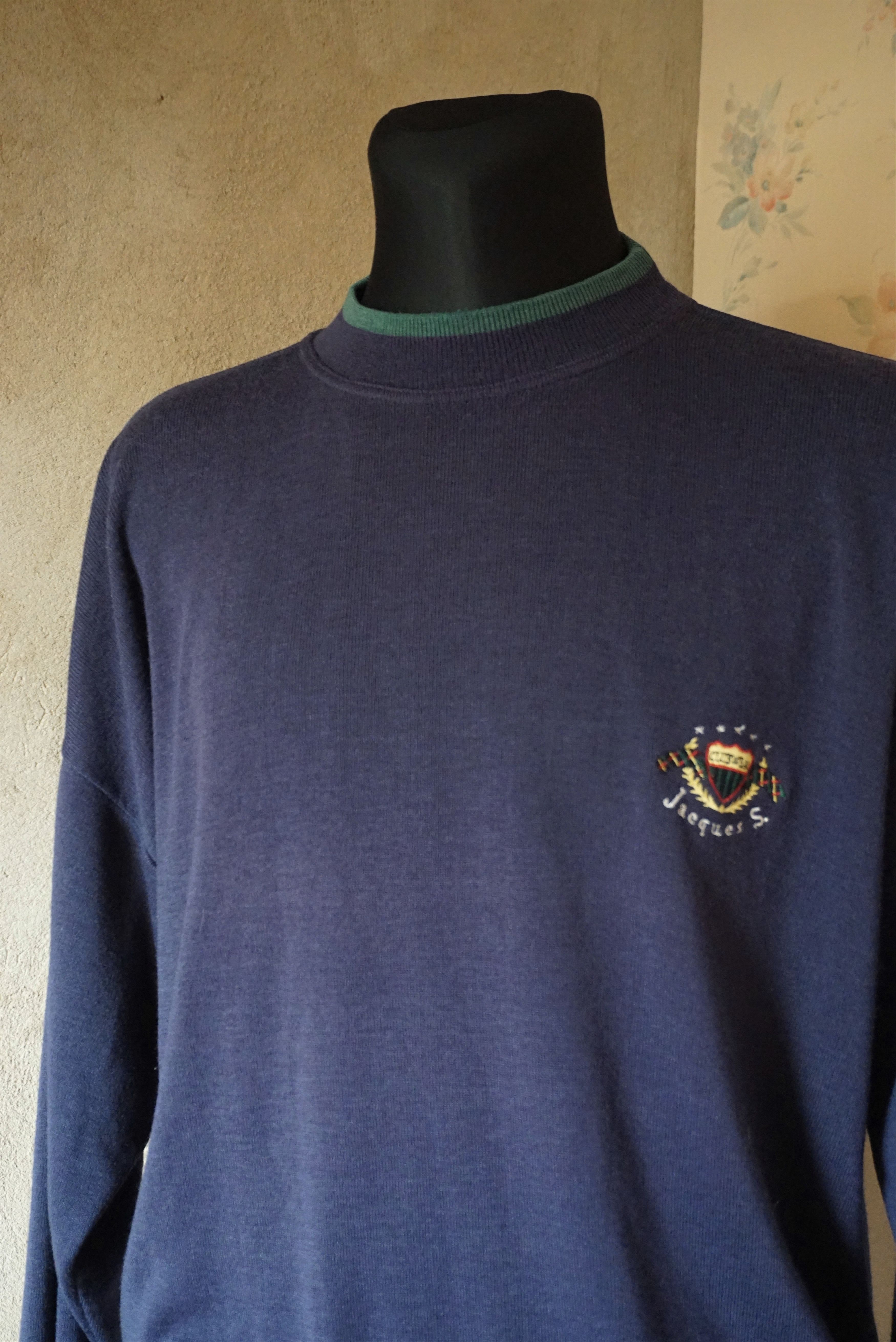 Designer True vintage Jacques S Large jumper 50% wool 80's knit y2k Size US L / EU 52-54 / 3 - 5 Thumbnail