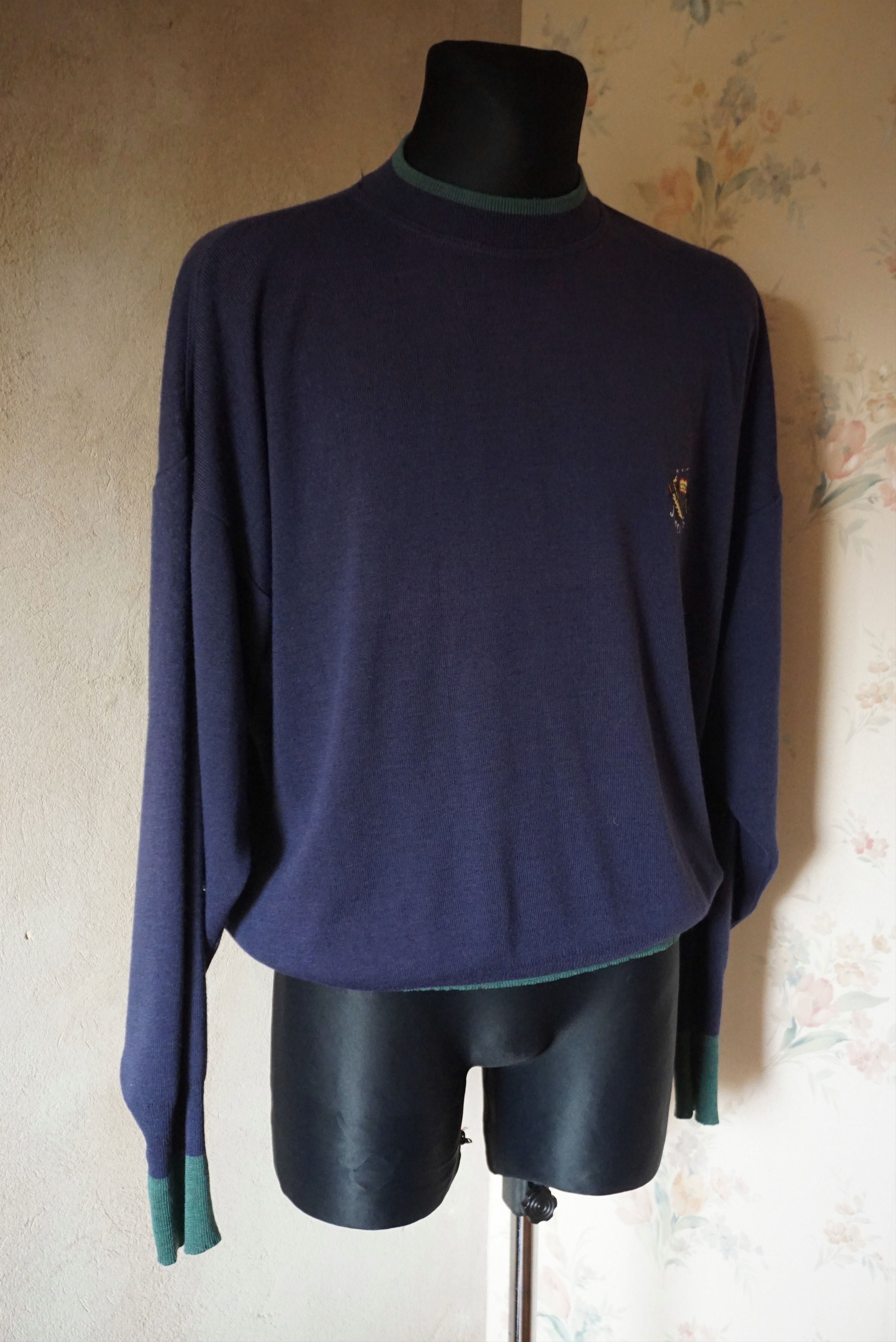 Designer True vintage Jacques S Large jumper 50% wool 80's knit y2k Size US L / EU 52-54 / 3 - 9 Thumbnail