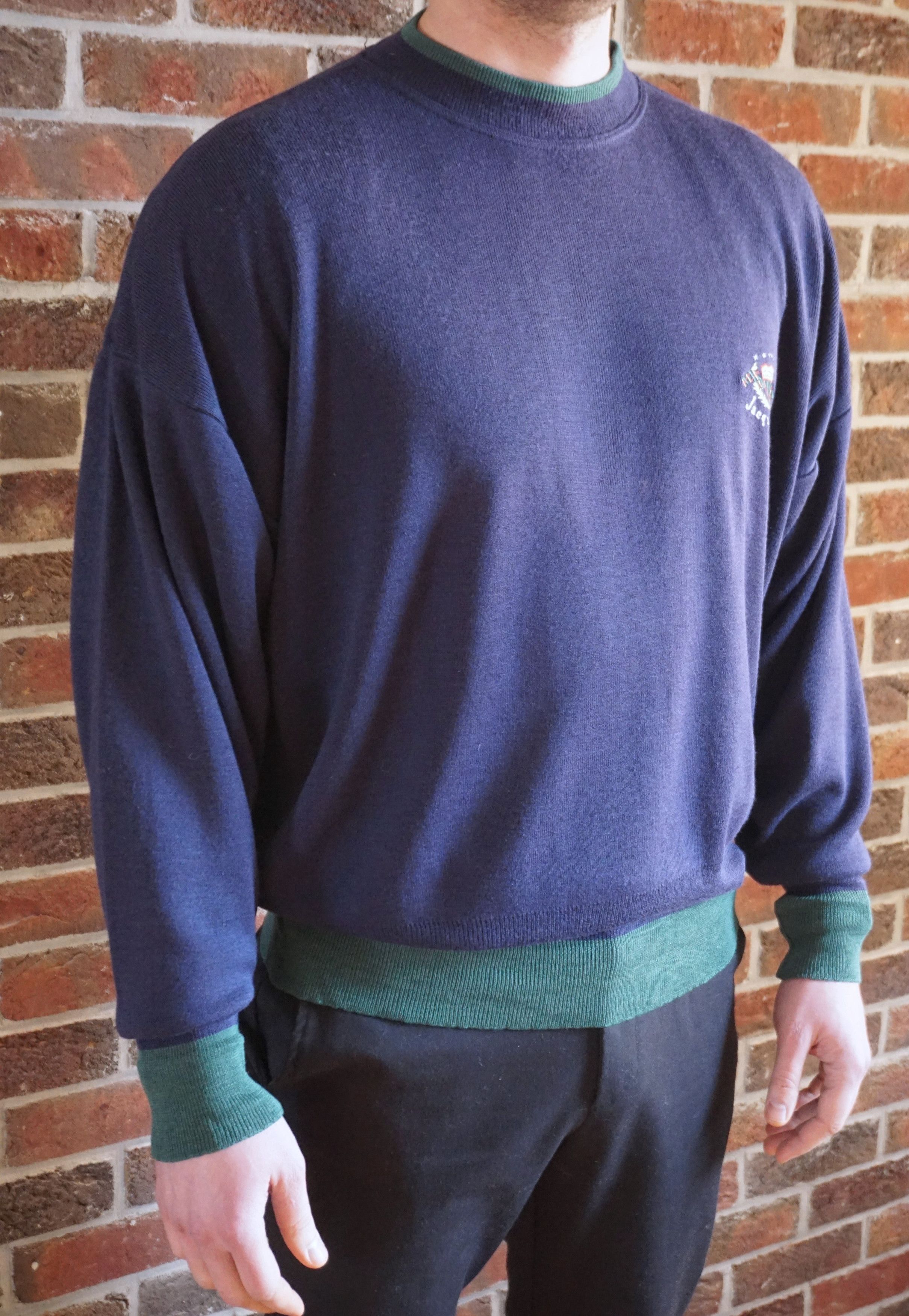 Designer True vintage Jacques S Large jumper 50% wool 80's knit y2k Size US L / EU 52-54 / 3 - 19 Thumbnail
