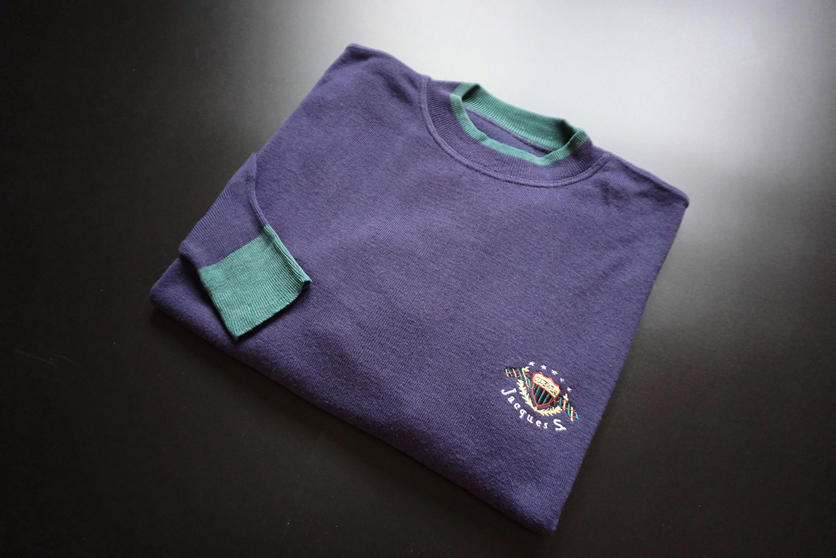 Designer True vintage Jacques S Large jumper 50% wool 80's knit y2k Size US L / EU 52-54 / 3 - 18 Thumbnail