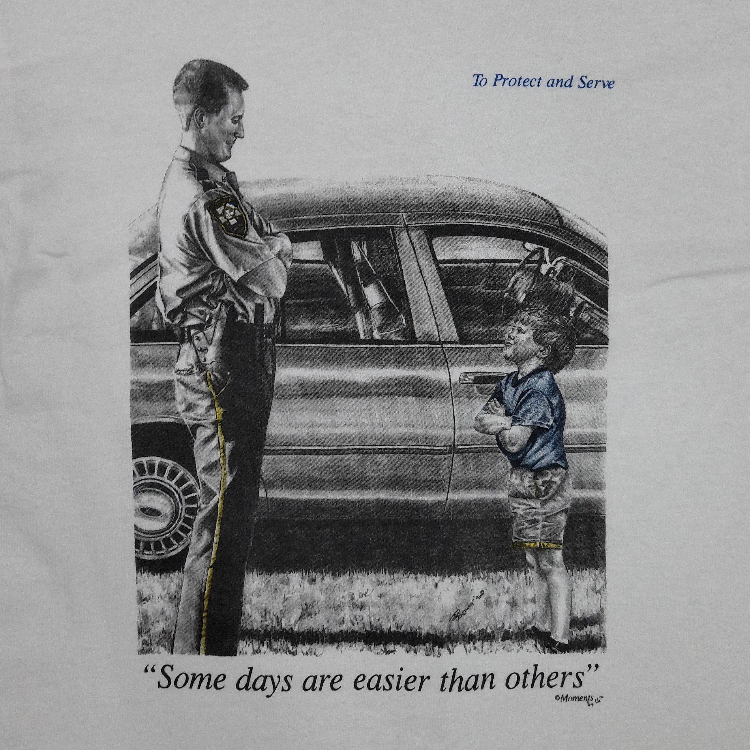 T-shirt Vintage San Diego Police Department (SDPD) - Oneita - Années 90 - Taille 2XL Gris